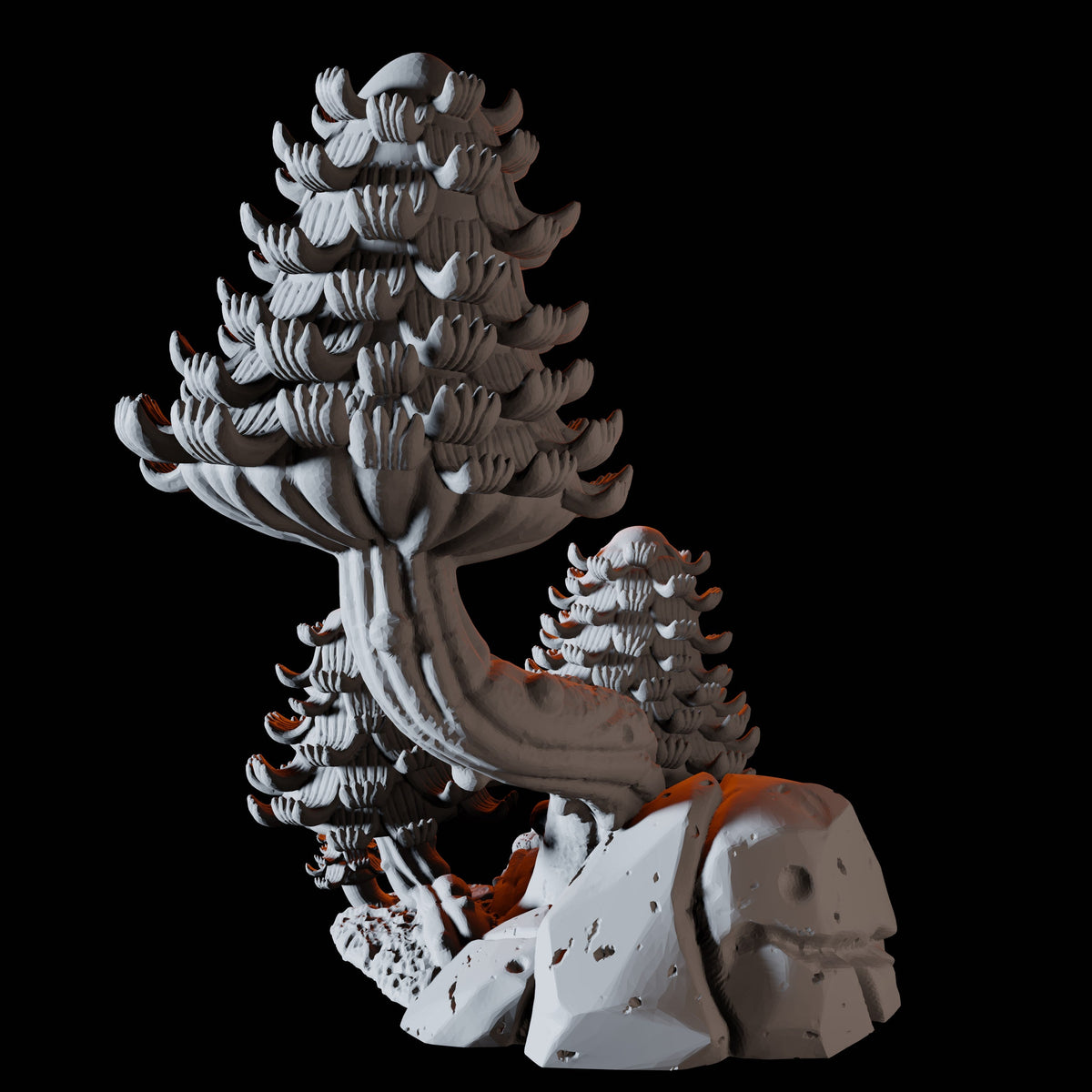 Big Peeled Mushroom Miniature for Dungeons and Dragons, Pathfinder or other TTRPGs