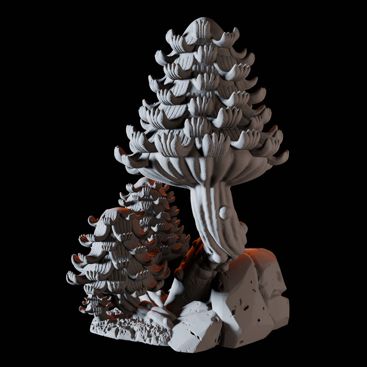 Big Peeled Mushroom Miniature for Dungeons and Dragons, Pathfinder or other TTRPGs