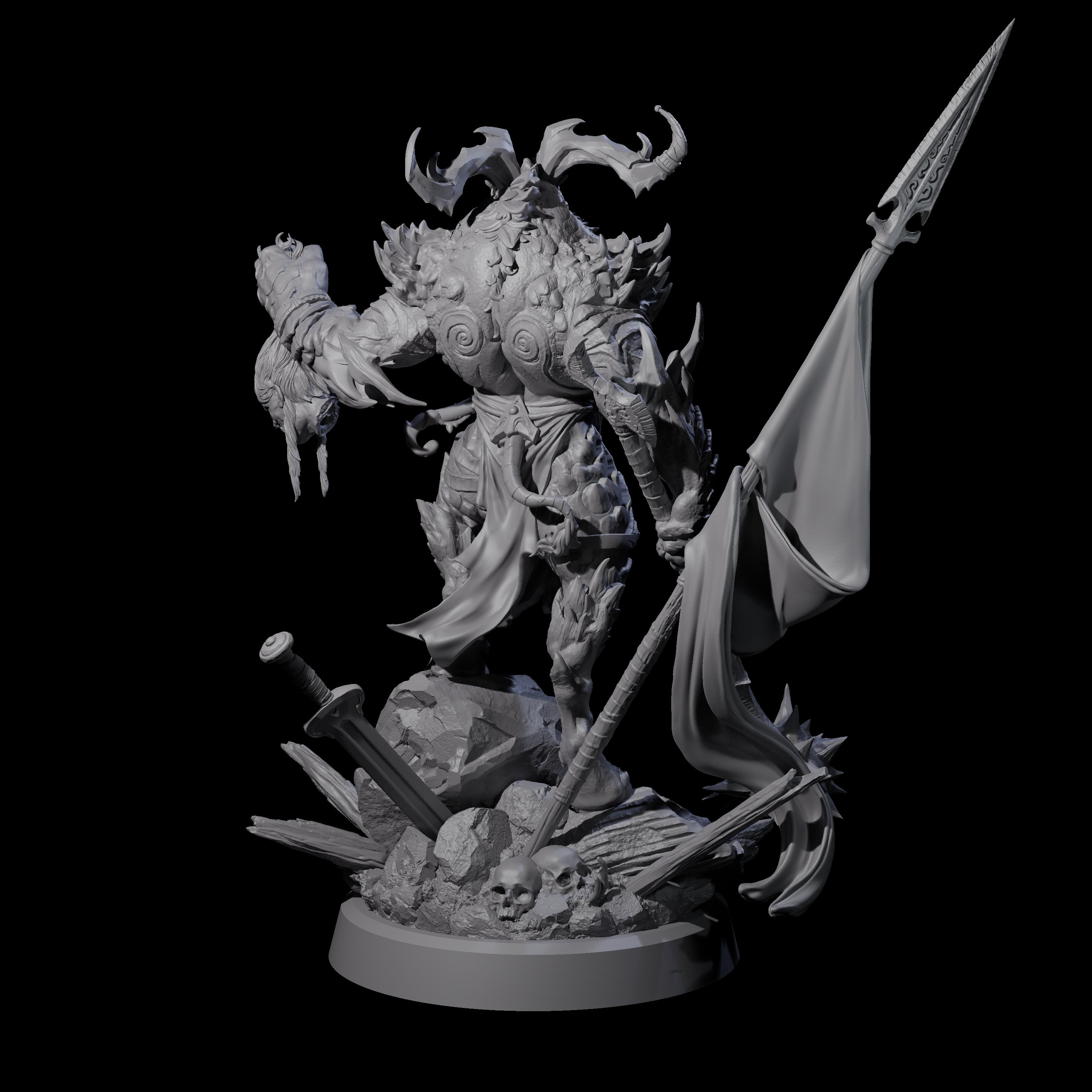 Big Tongued Slayer Demon Miniature for Dungeons and Dragons, Pathfinder or other TTRPGs