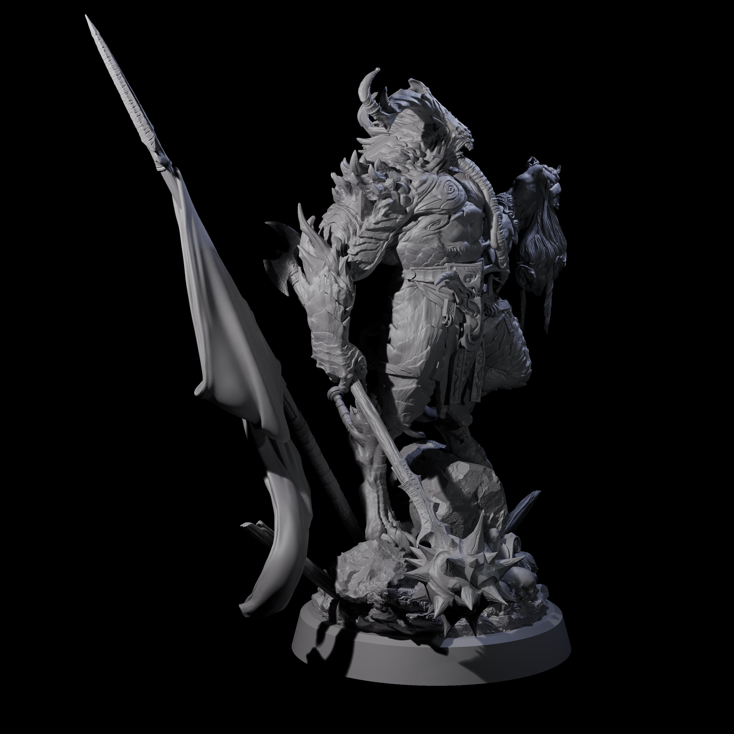 Big Tongued Slayer Demon Miniature for Dungeons and Dragons, Pathfinder or other TTRPGs