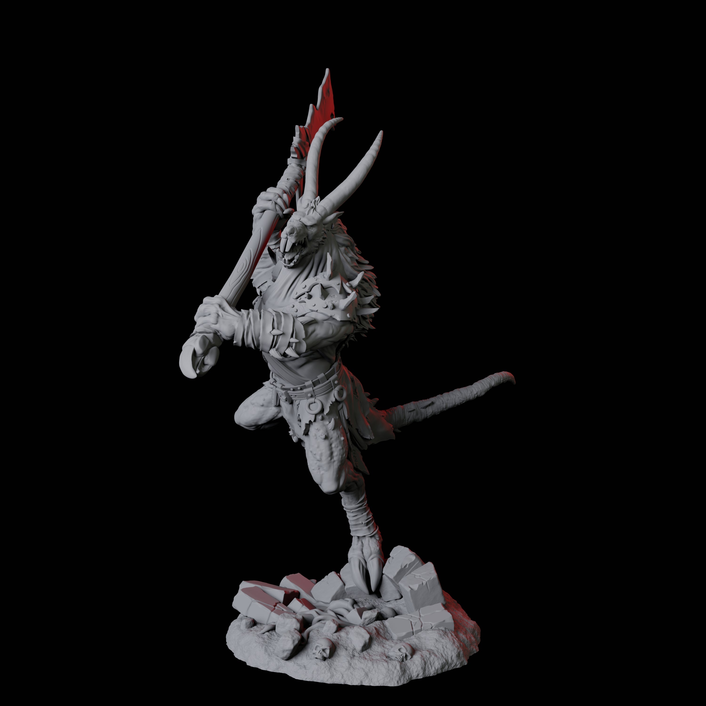 Blackfang Mutant Ratfolk D Miniature for Dungeons and Dragons, Pathfinder or other TTRPGs