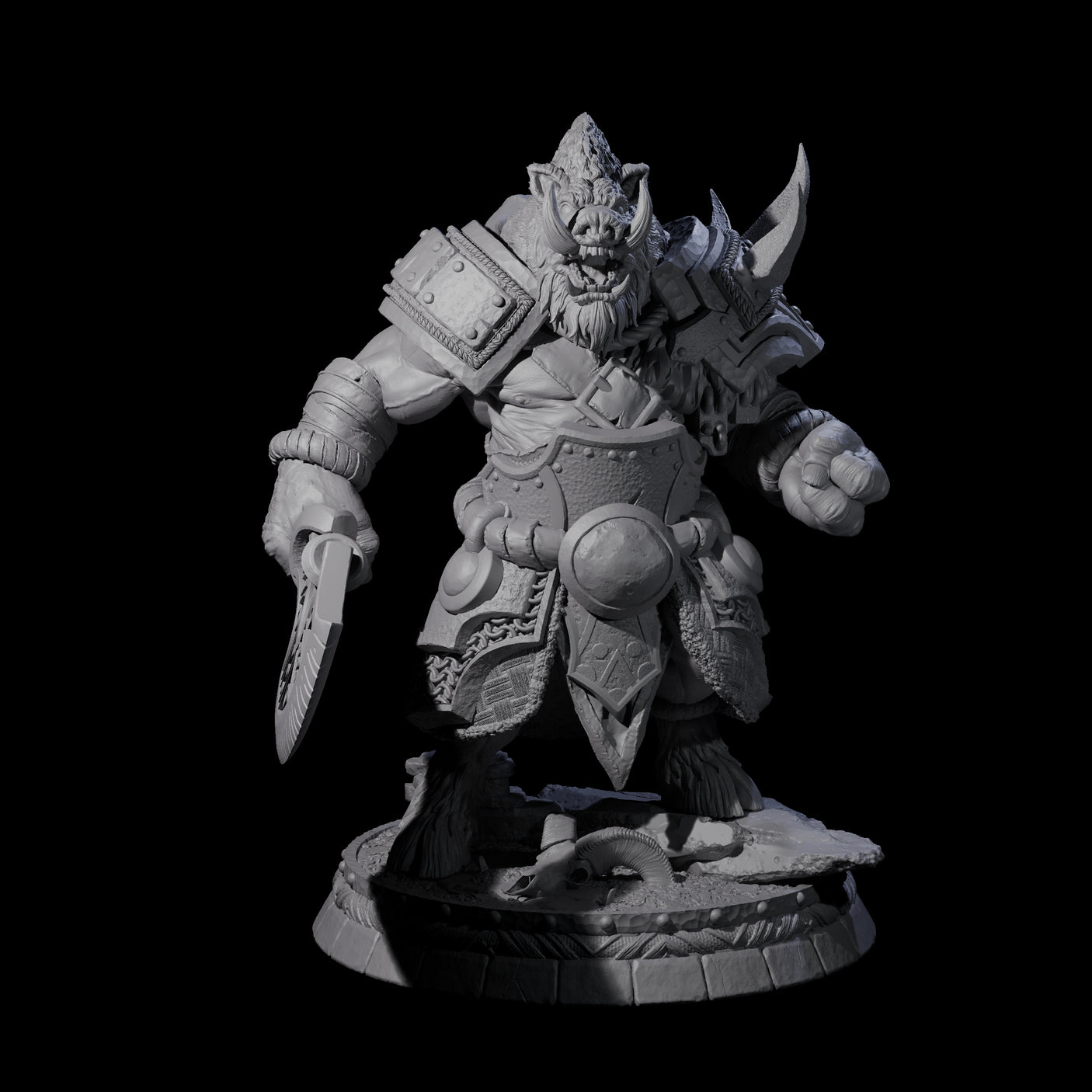 Blackthorn Wereboar B Miniature for Dungeons and Dragons, Pathfinder or other TTRPGs