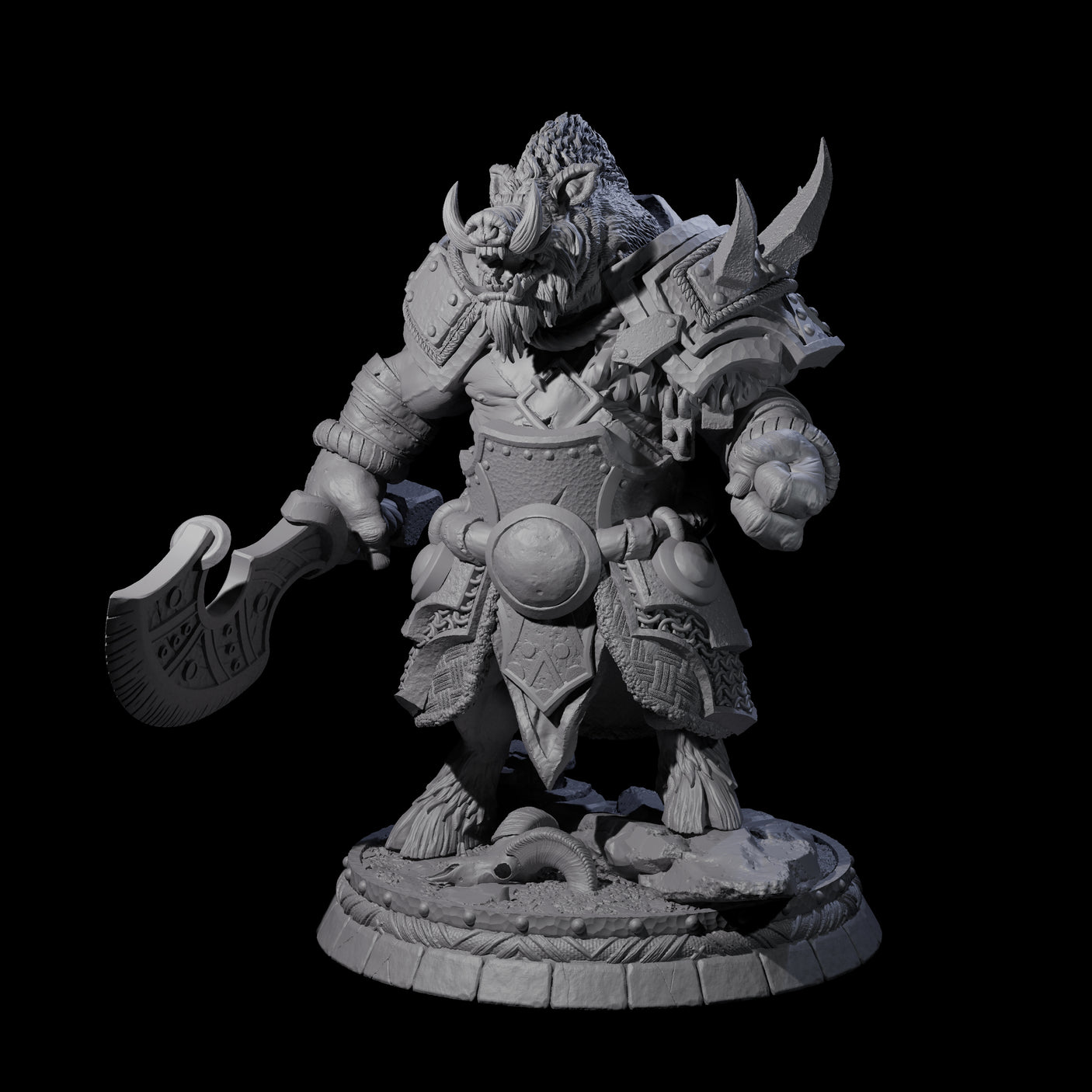 Blackthorn Wereboar B Miniature for Dungeons and Dragons, Pathfinder or other TTRPGs