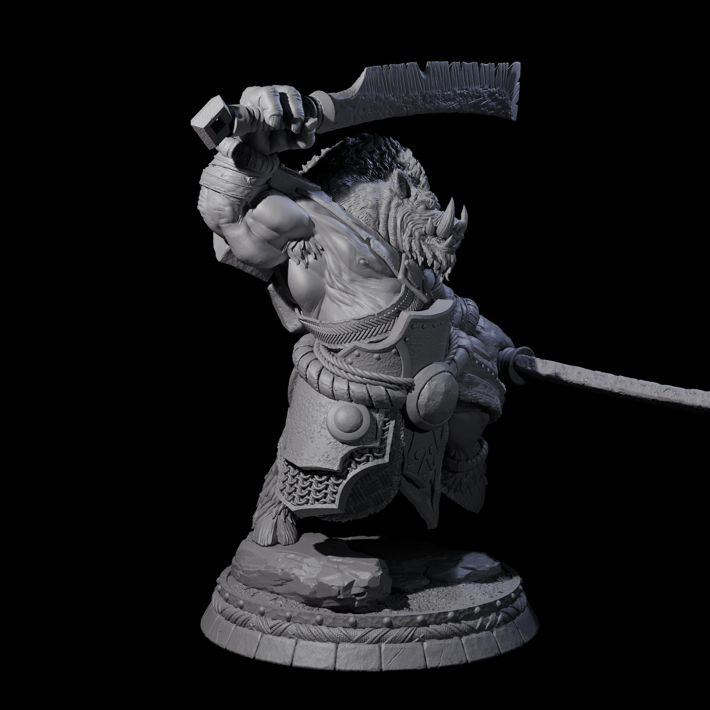 Blackthorn Wereboar E Miniature for Dungeons and Dragons, Pathfinder or other TTRPGs