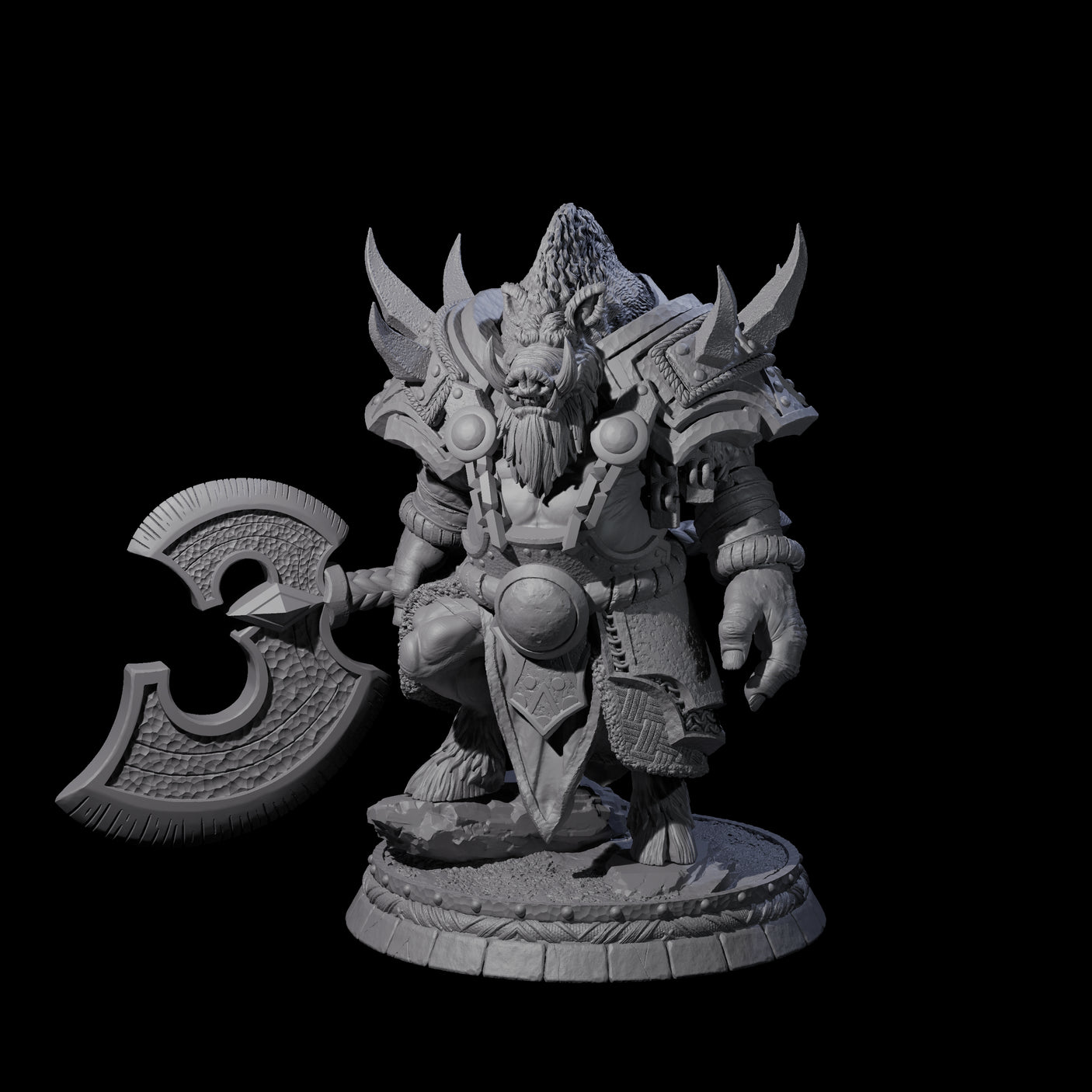 Blackthorn Wereboar I Miniature for Dungeons and Dragons, Pathfinder or other TTRPGs