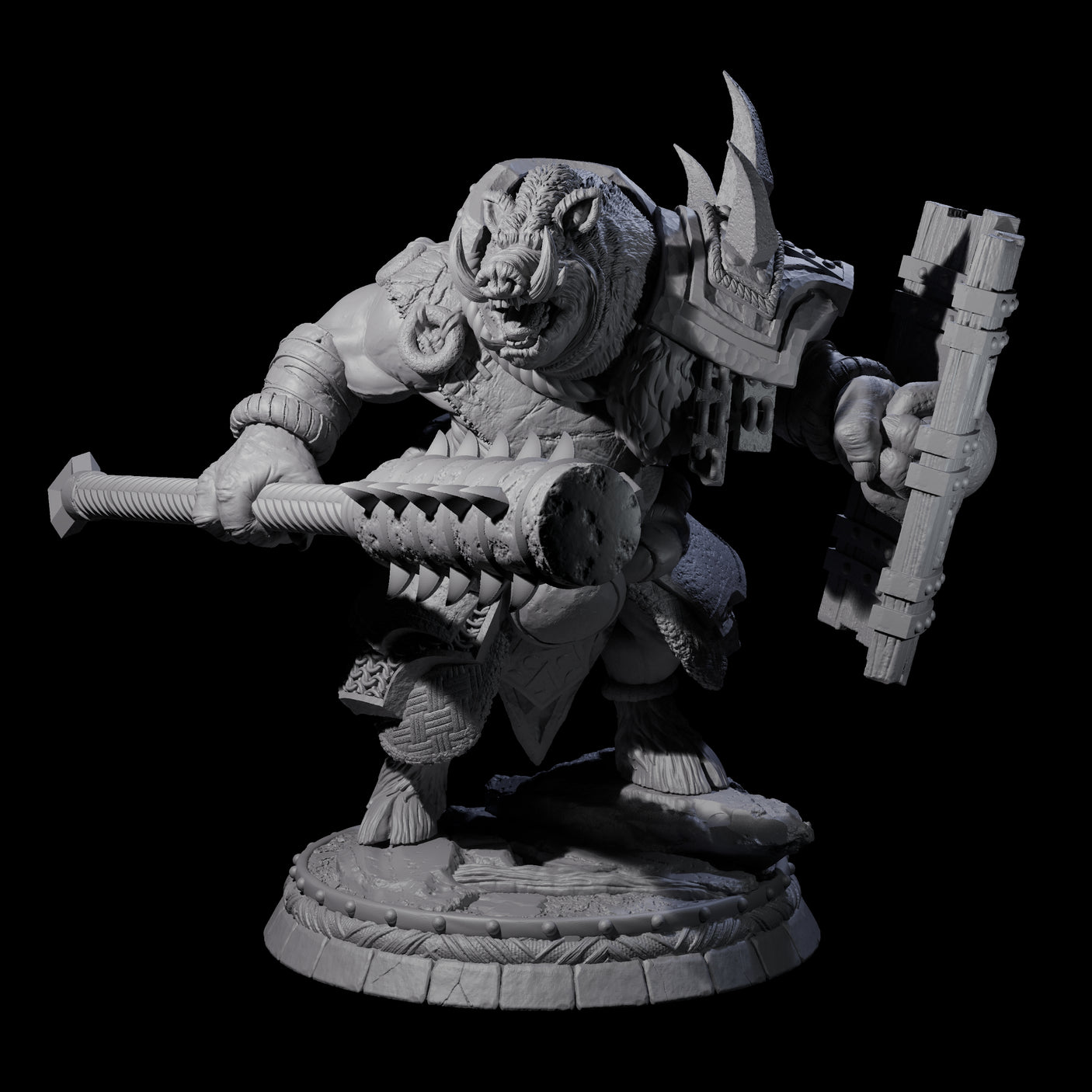 Blackthorn Wereboar K Miniature for Dungeons and Dragons, Pathfinder or other TTRPGs