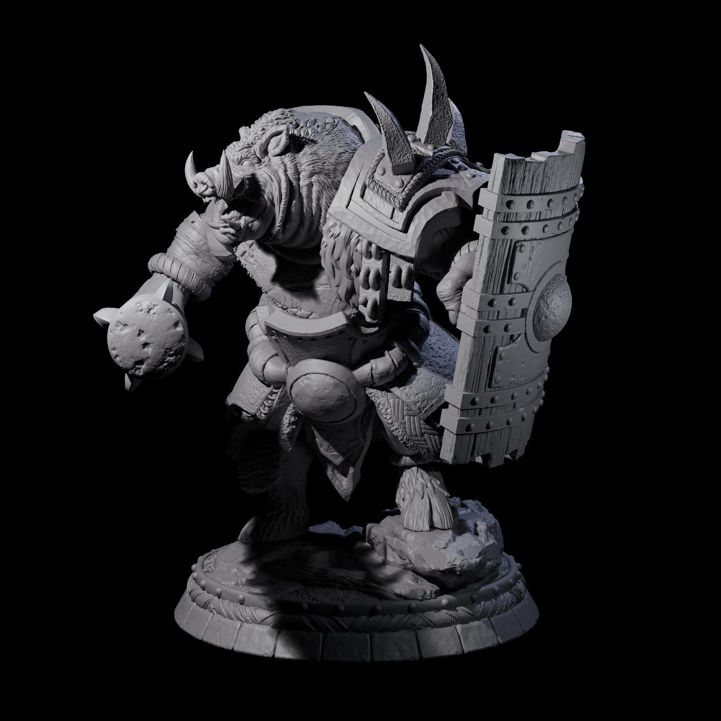 Blackthorn Wereboar K Miniature for Dungeons and Dragons, Pathfinder or other TTRPGs