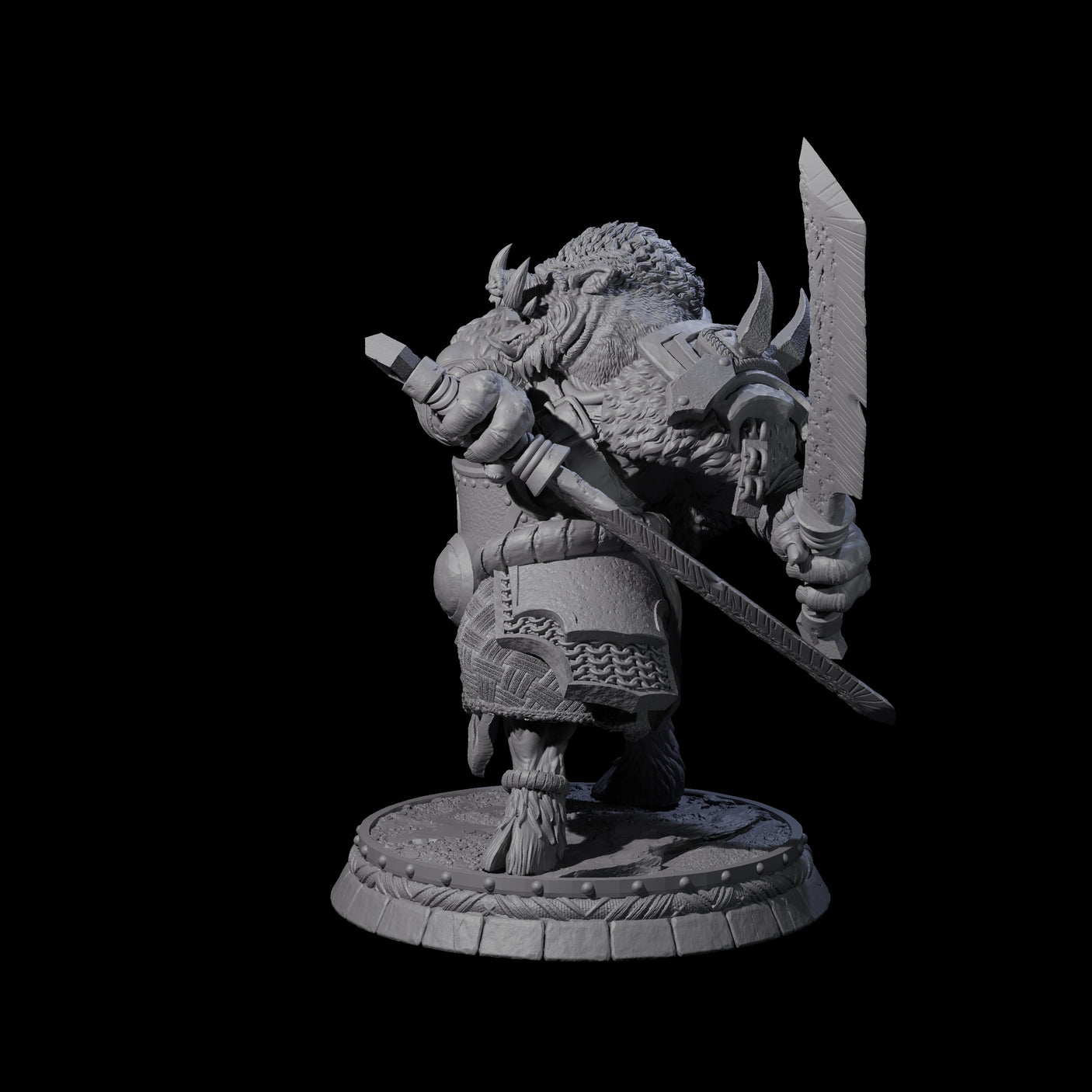 Blackthorn Wereboar O Miniature for Dungeons and Dragons, Pathfinder or other TTRPGs