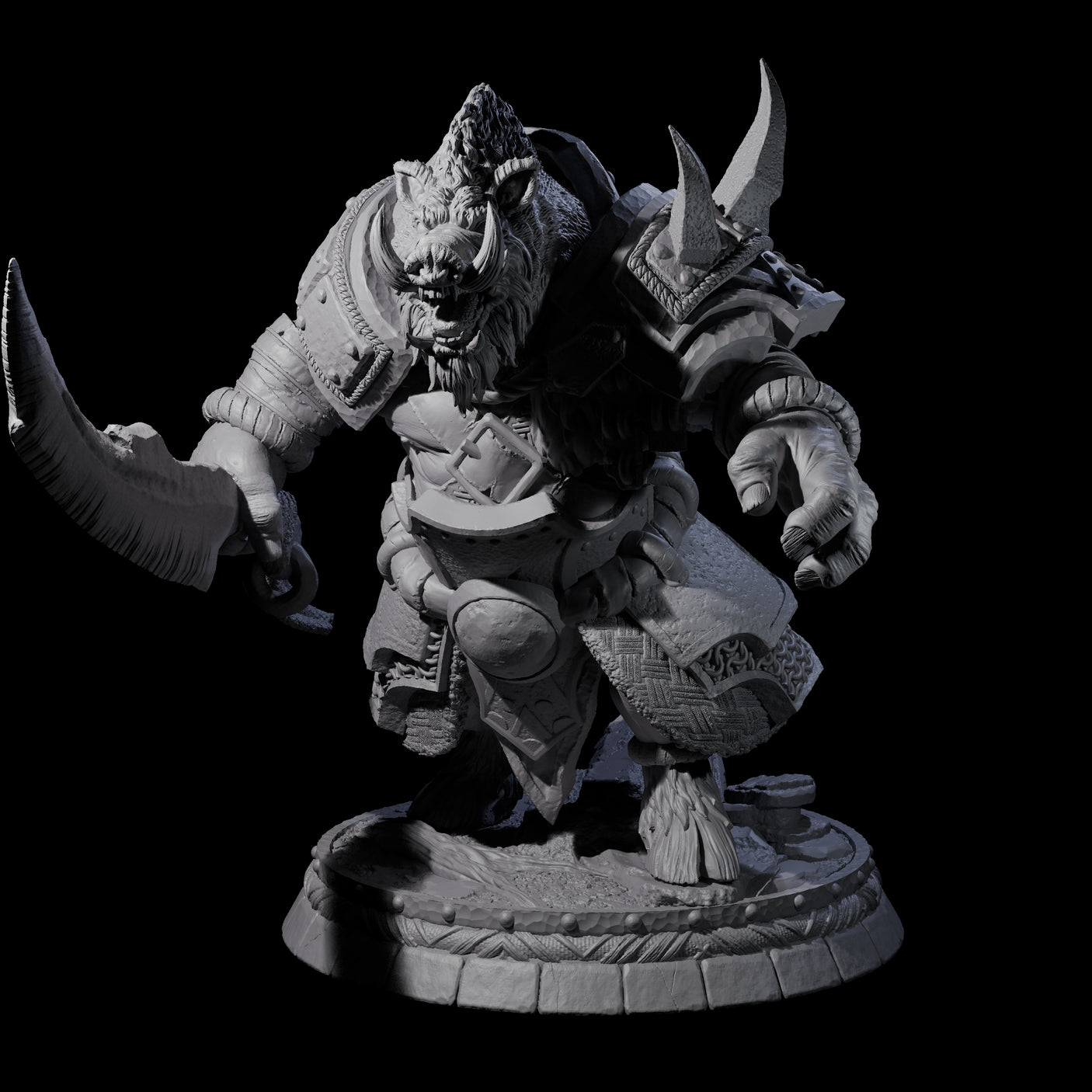 Blackthorn Wereboar P Miniature for Dungeons and Dragons, Pathfinder or other TTRPGs