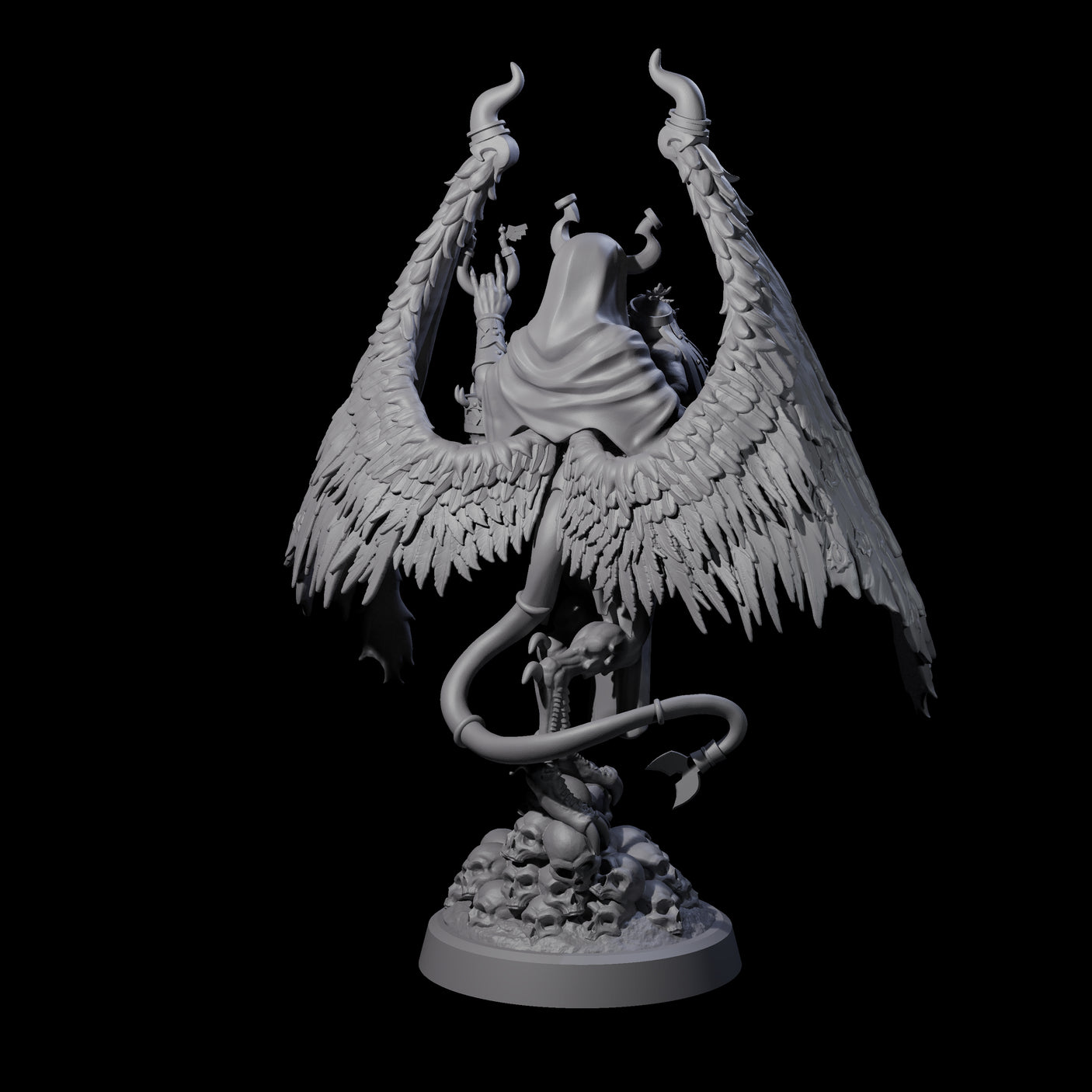 Blasphemous Demon Priestess Miniature for Dungeons and Dragons, Pathfinder or other TTRPGs