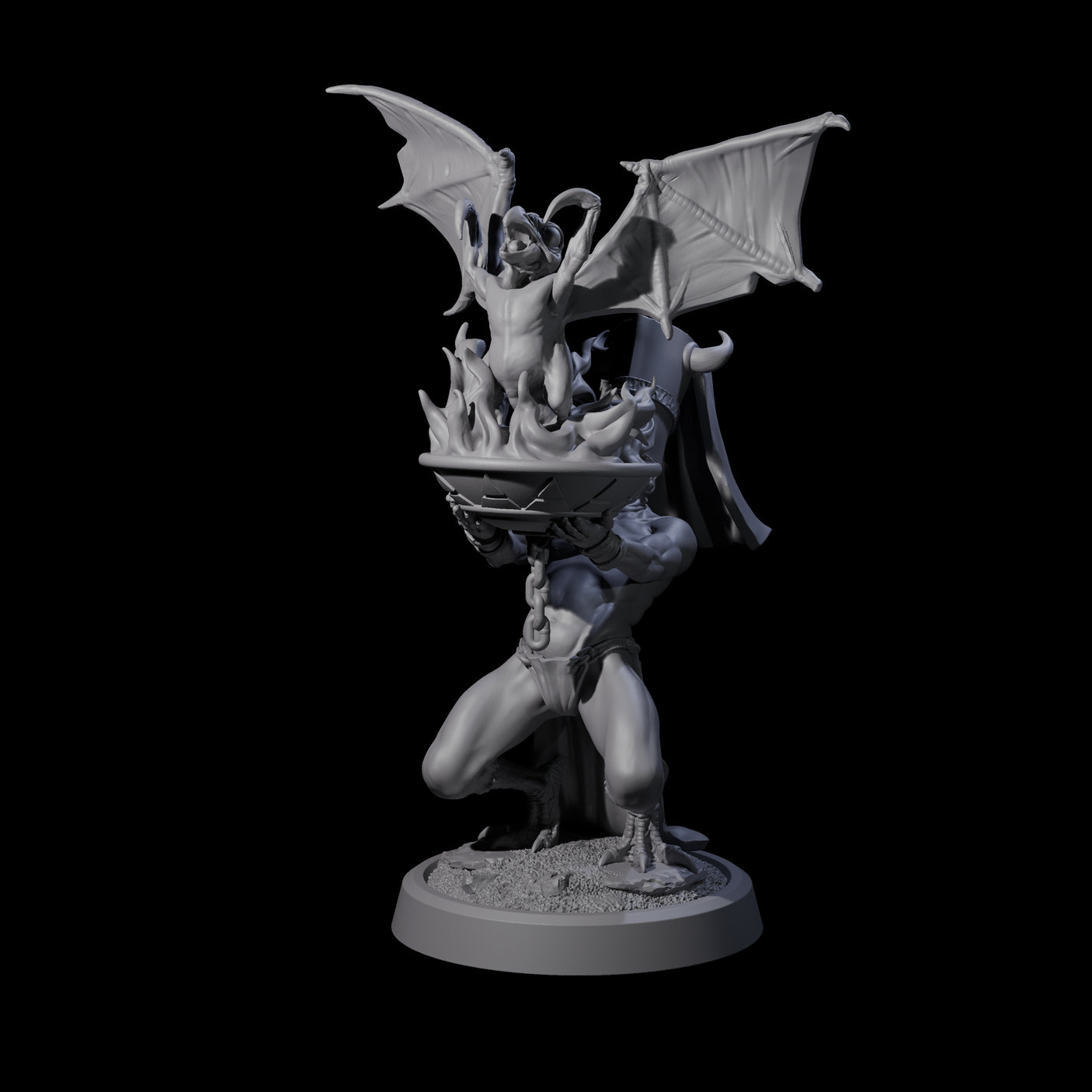 Blasphemous Human Cultist D Miniature for Dungeons and Dragons, Pathfinder or other TTRPGs