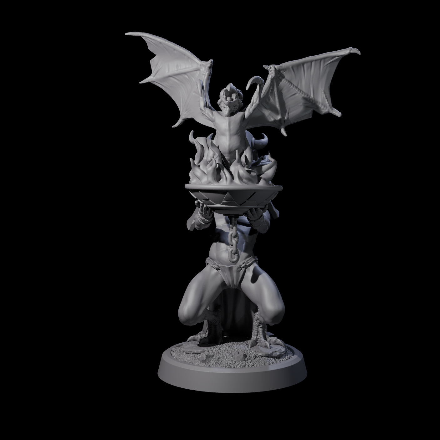 Blasphemous Human Cultist D Miniature for Dungeons and Dragons, Pathfinder or other TTRPGs