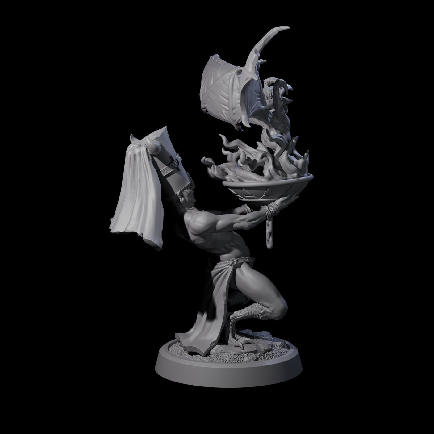 Blasphemous Human Cultist D Miniature for Dungeons and Dragons, Pathfinder or other TTRPGs