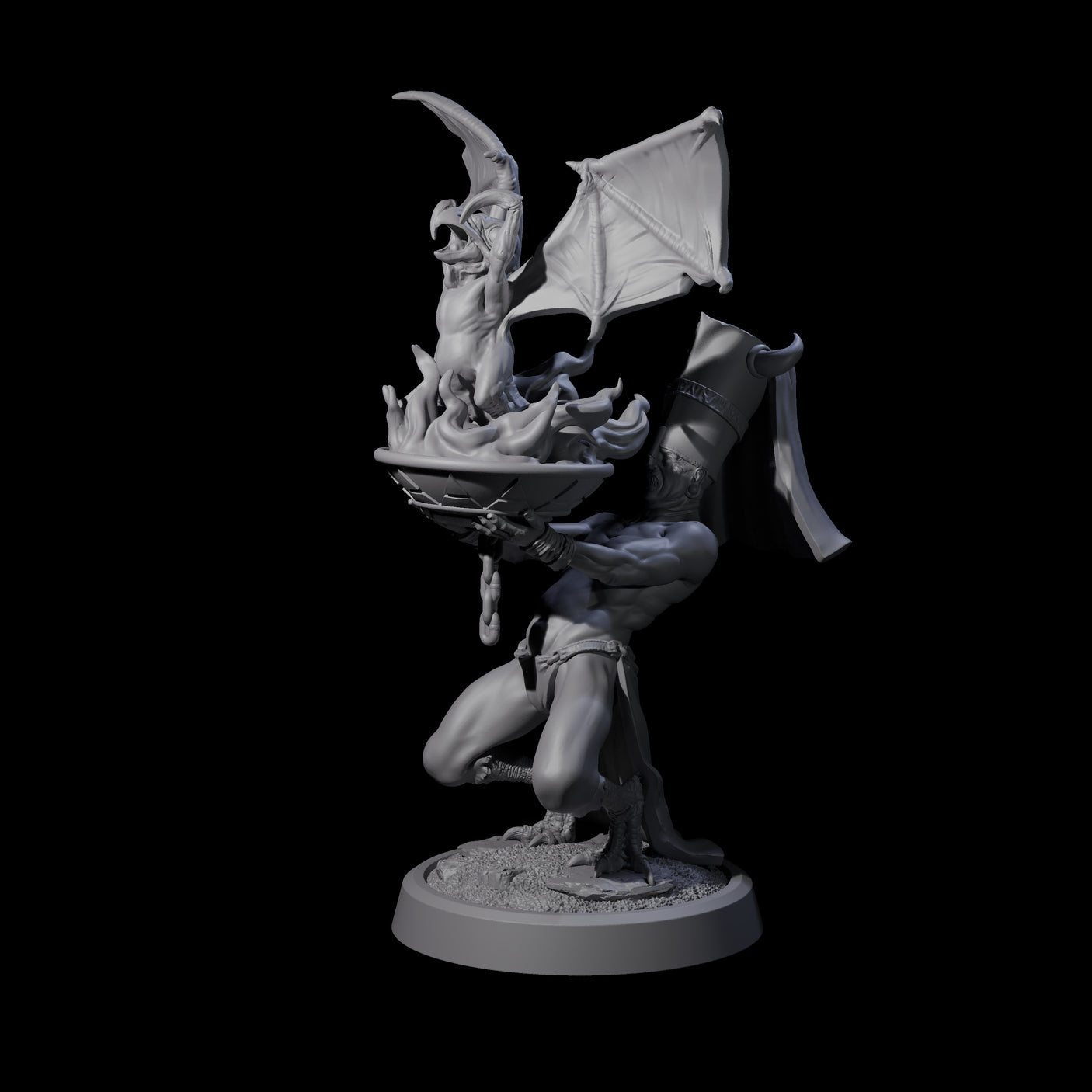 Blasphemous Human Cultist D Miniature for Dungeons and Dragons, Pathfinder or other TTRPGs