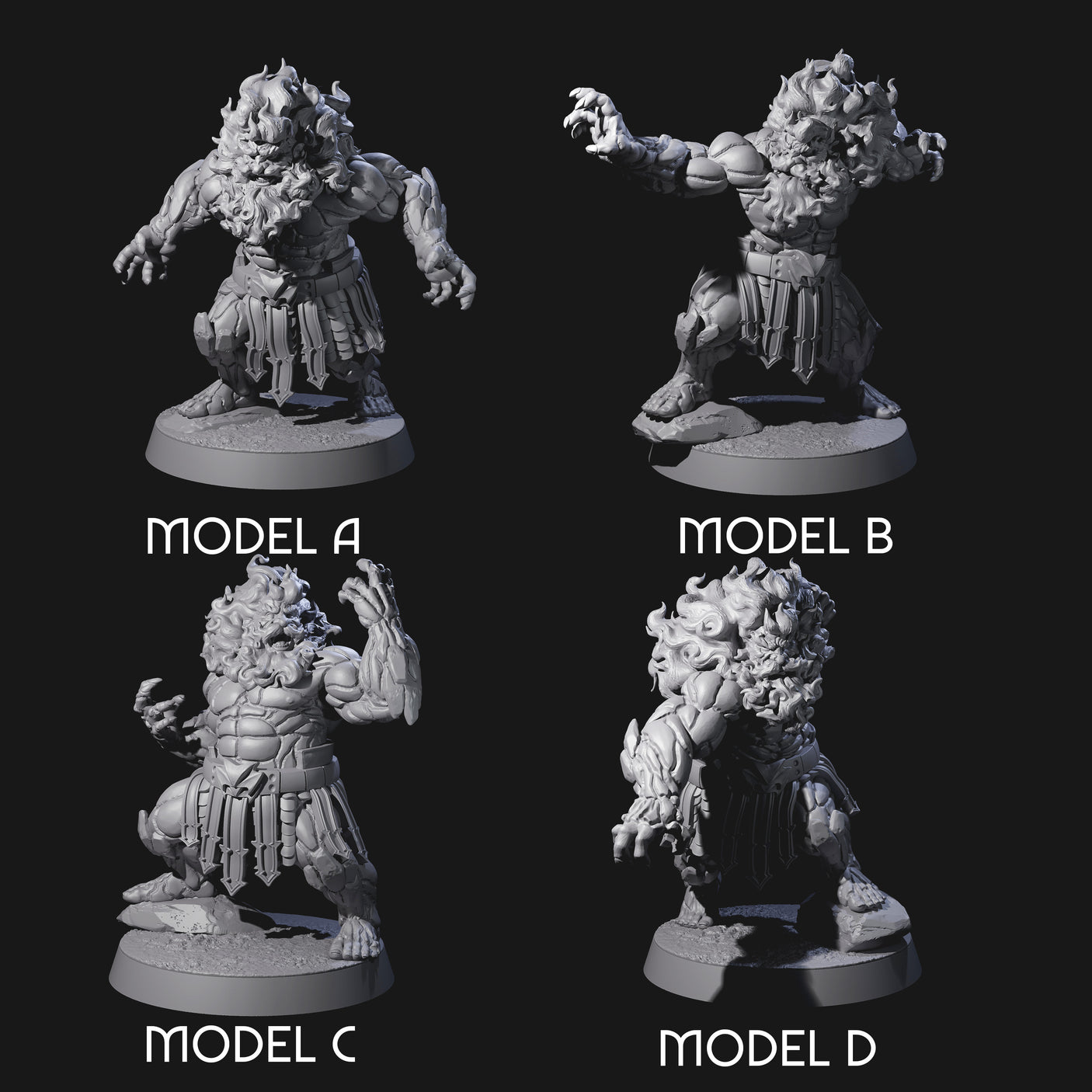 Blazing Dwarf Elders Miniature for Dungeons and Dragons, Pathfinder or other TTRPGs