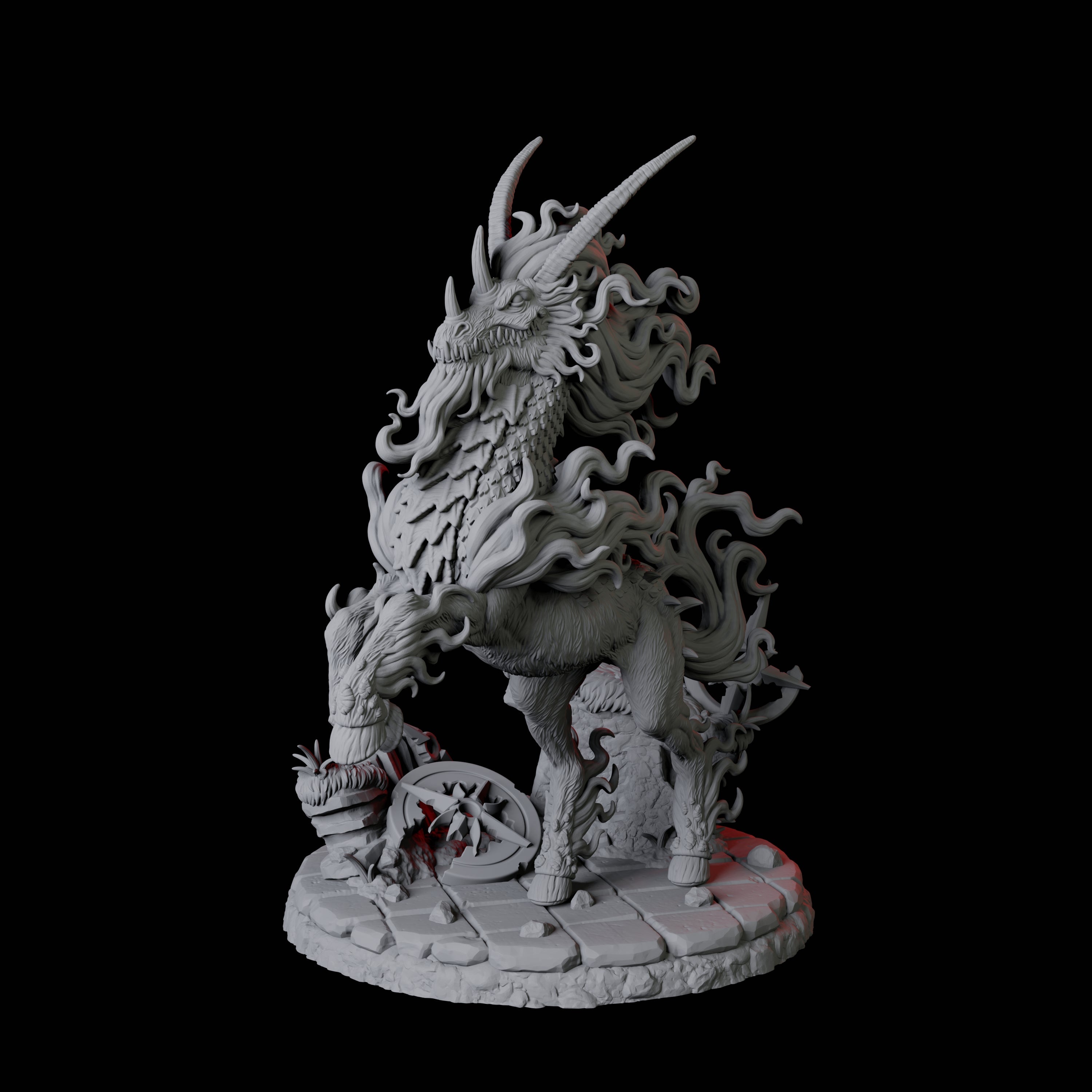 Blazing Nightmare Miniature for Dungeons and Dragons, Pathfinder or other TTRPGs