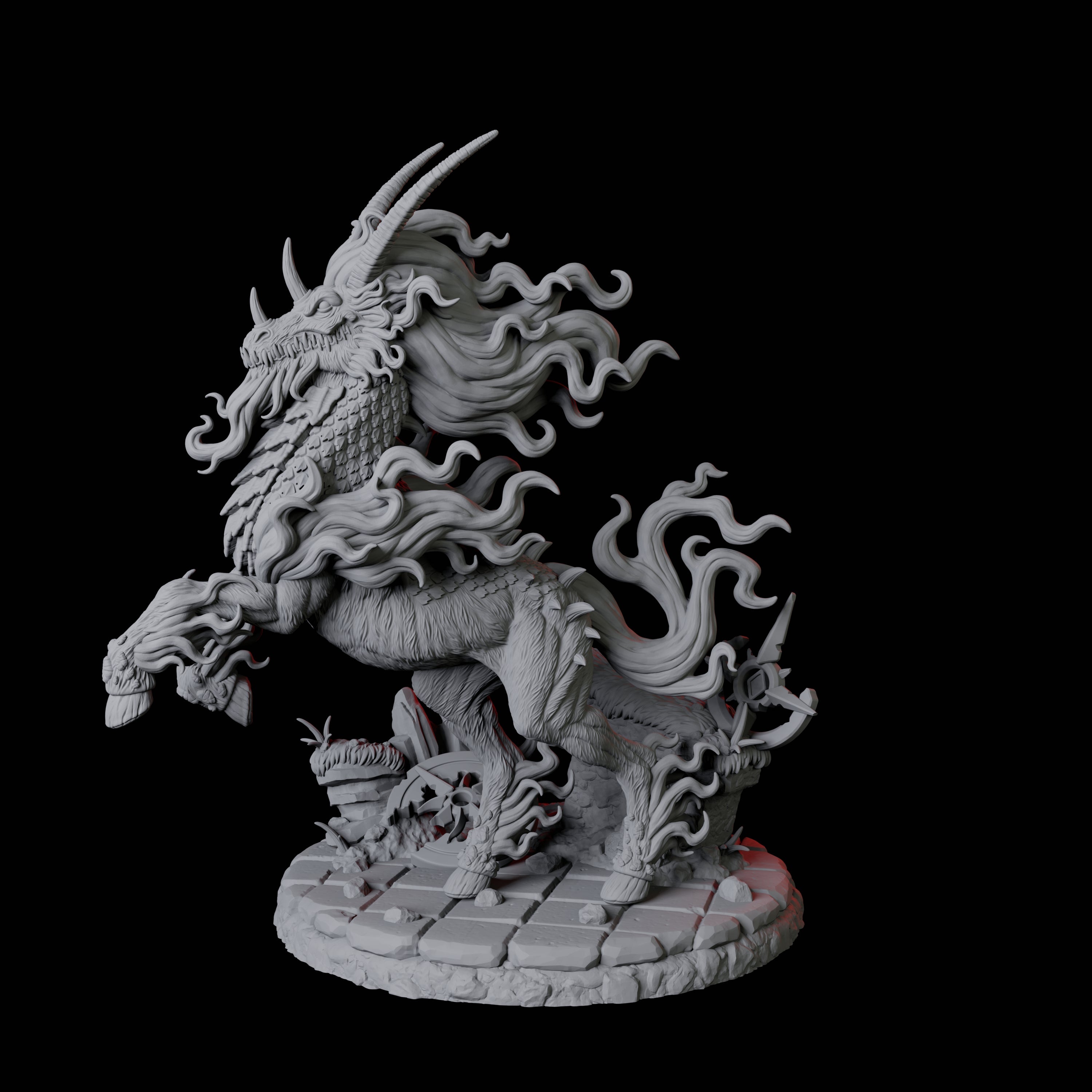 Blazing Nightmare Miniature for Dungeons and Dragons, Pathfinder or other TTRPGs