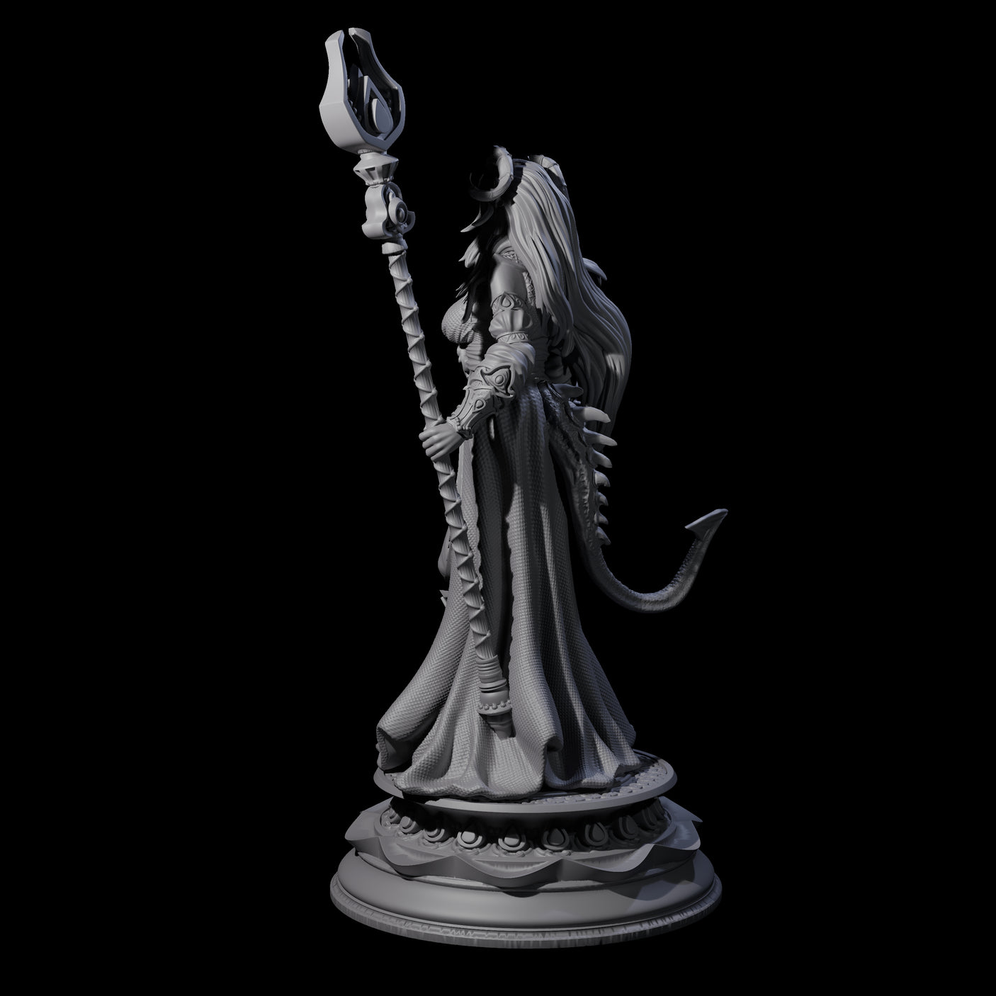 Blessed Tiefling Wizard Miniature for Dungeons and Dragons, Pathfinder or other TTRPGs