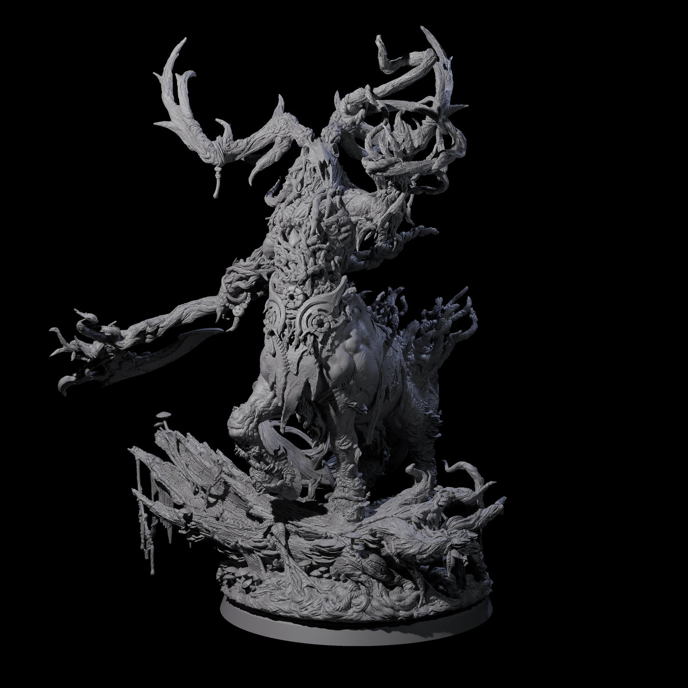 Blighted Wild Hunt Fey Master Miniature for Dungeons and Dragons, Pathfinder or other TTRPGs