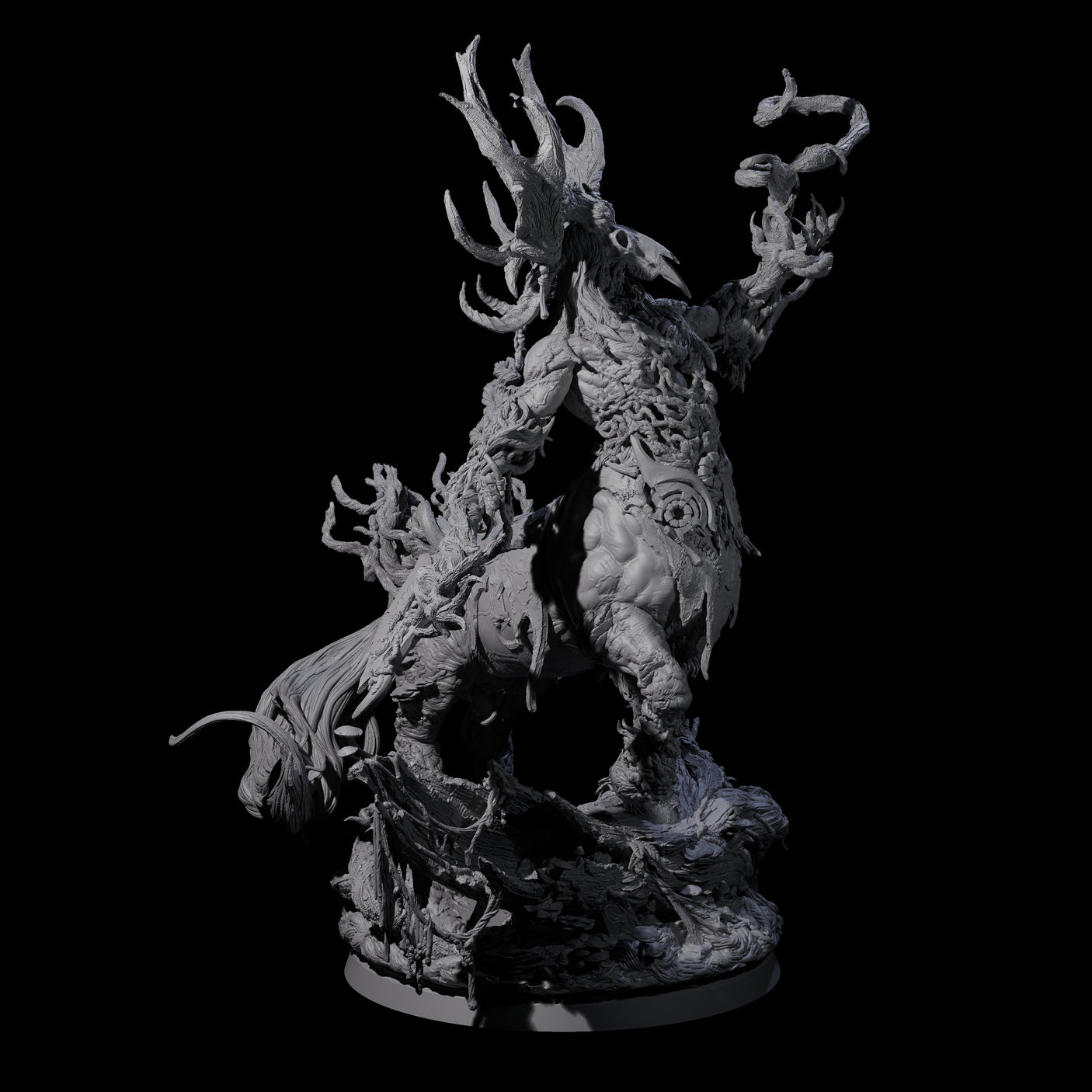 Blighted Wild Hunt Fey Master Miniature for Dungeons and Dragons, Pathfinder or other TTRPGs