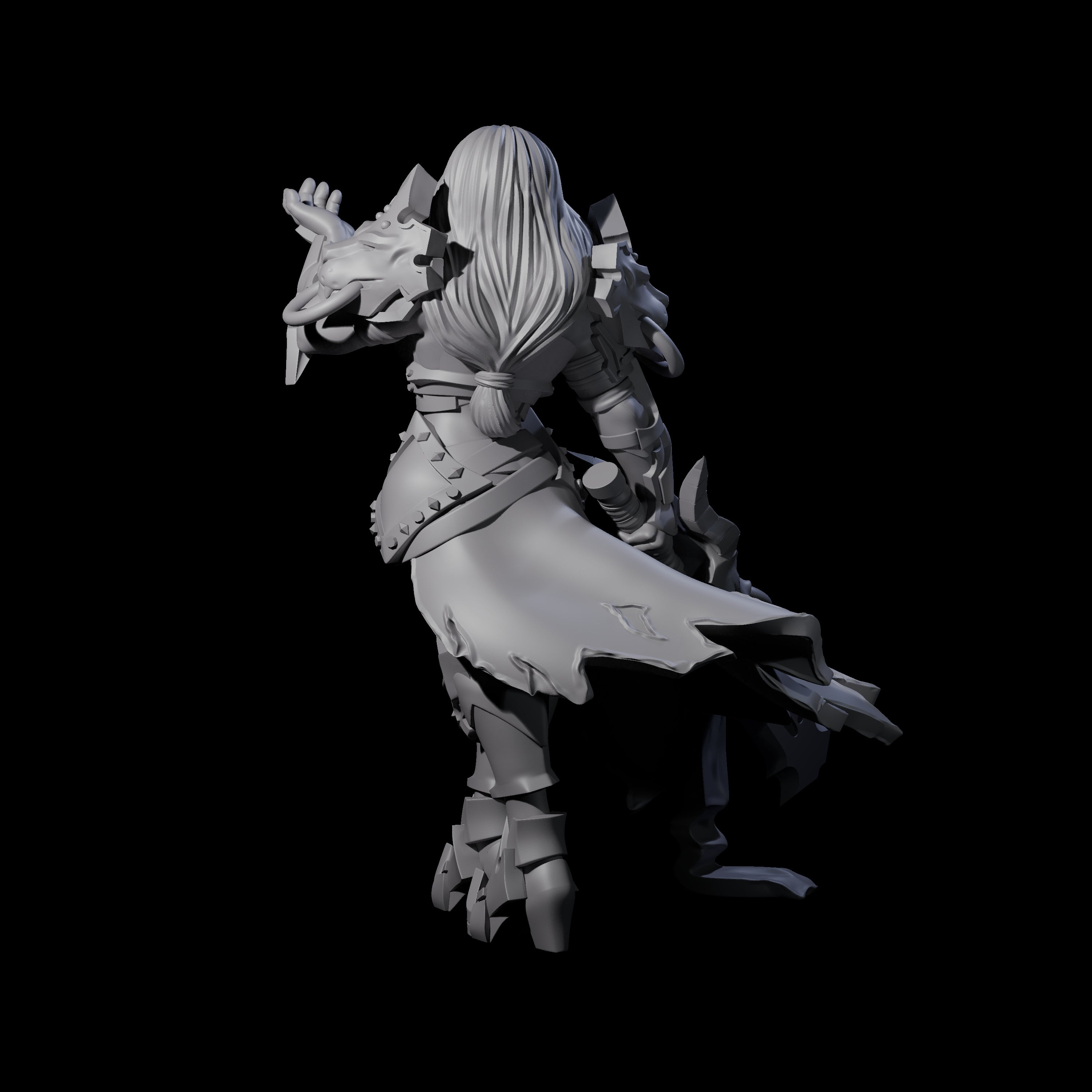 Blinded Dragon Guard Fighter Miniature for Dungeons and Dragons, Pathfinder or other TTRPGs