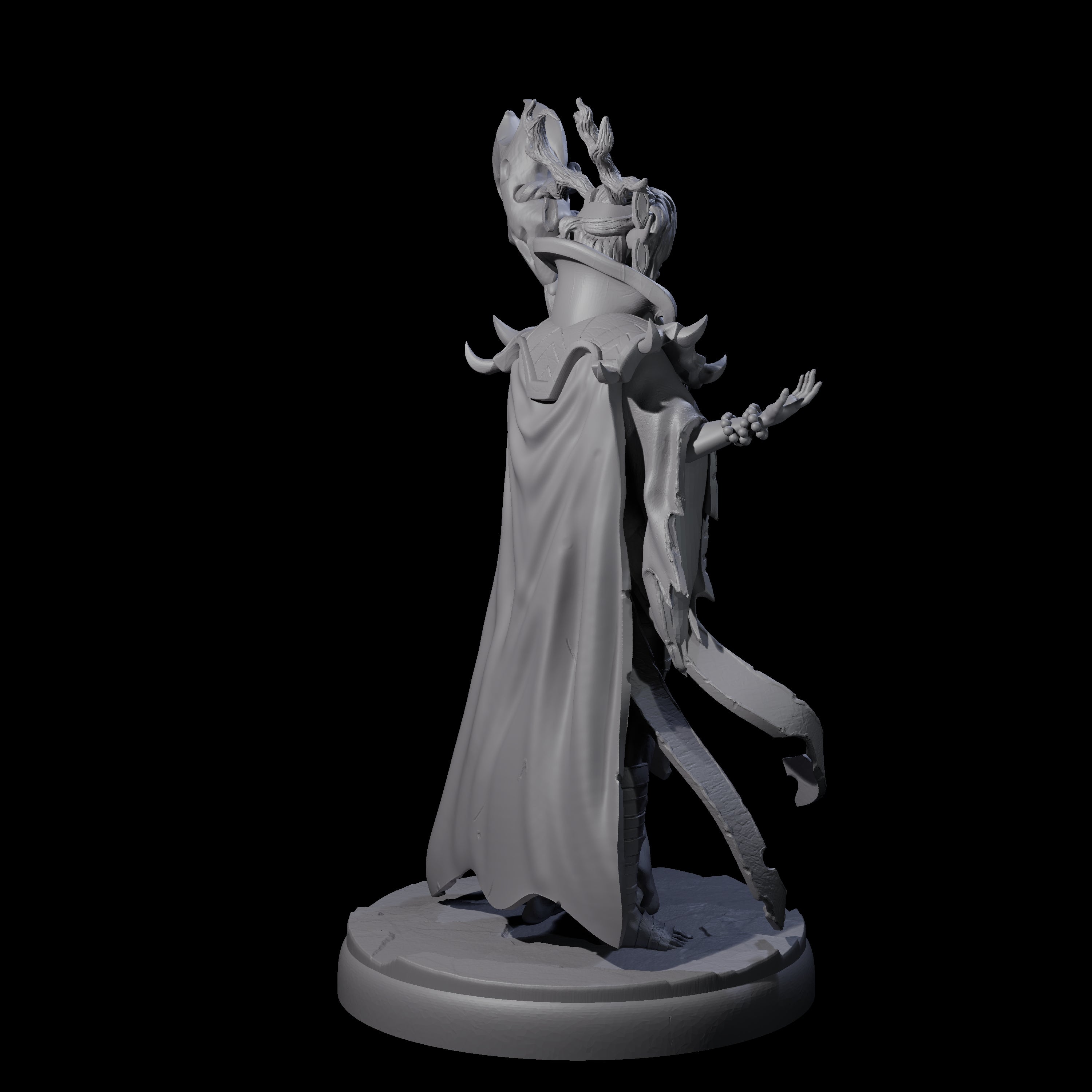 Blindfolded Dark Elf Witch A Miniature for Dungeons and Dragons, Pathfinder or other TTRPGs