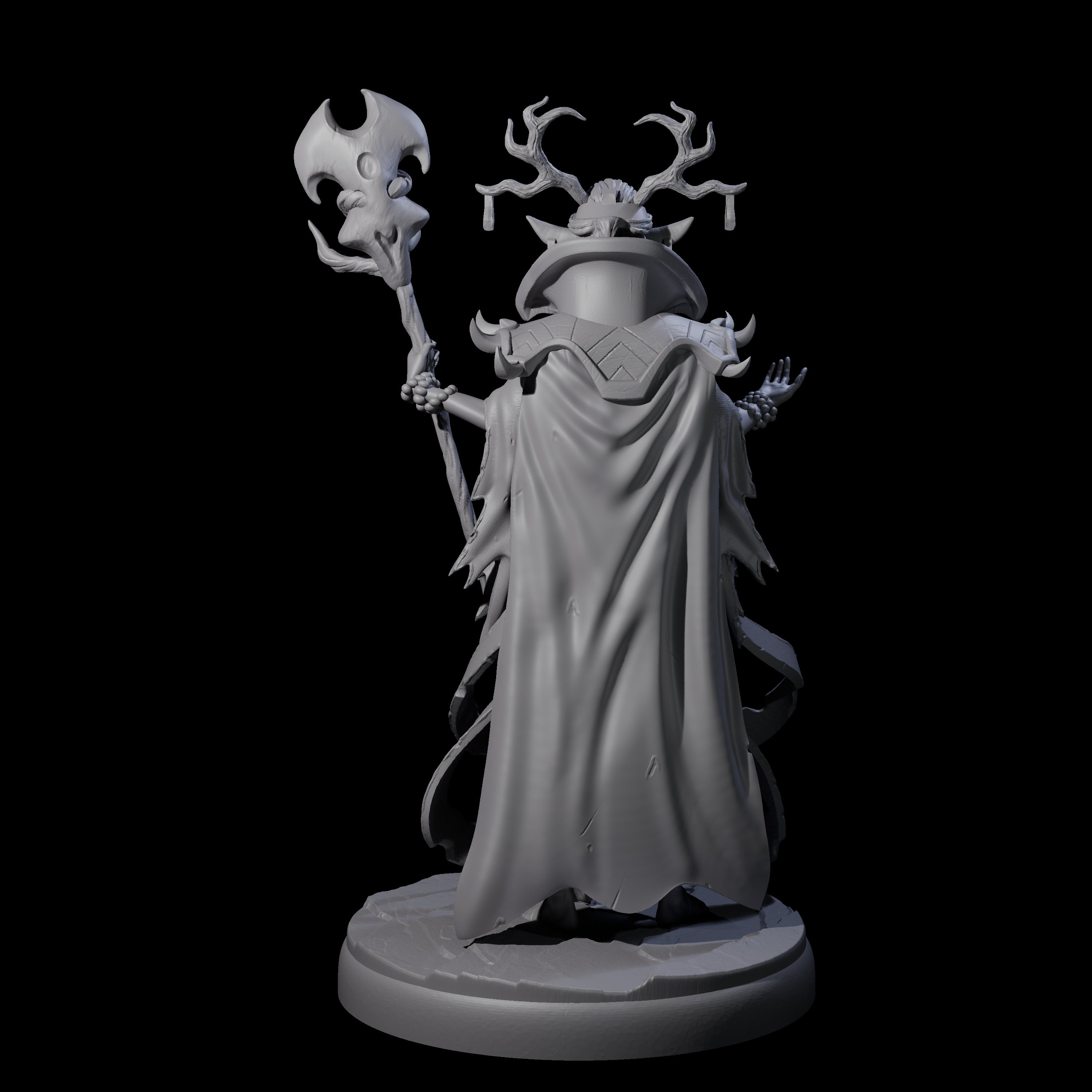 Blindfolded Dark Elf Witch A Miniature for Dungeons and Dragons, Pathfinder or other TTRPGs