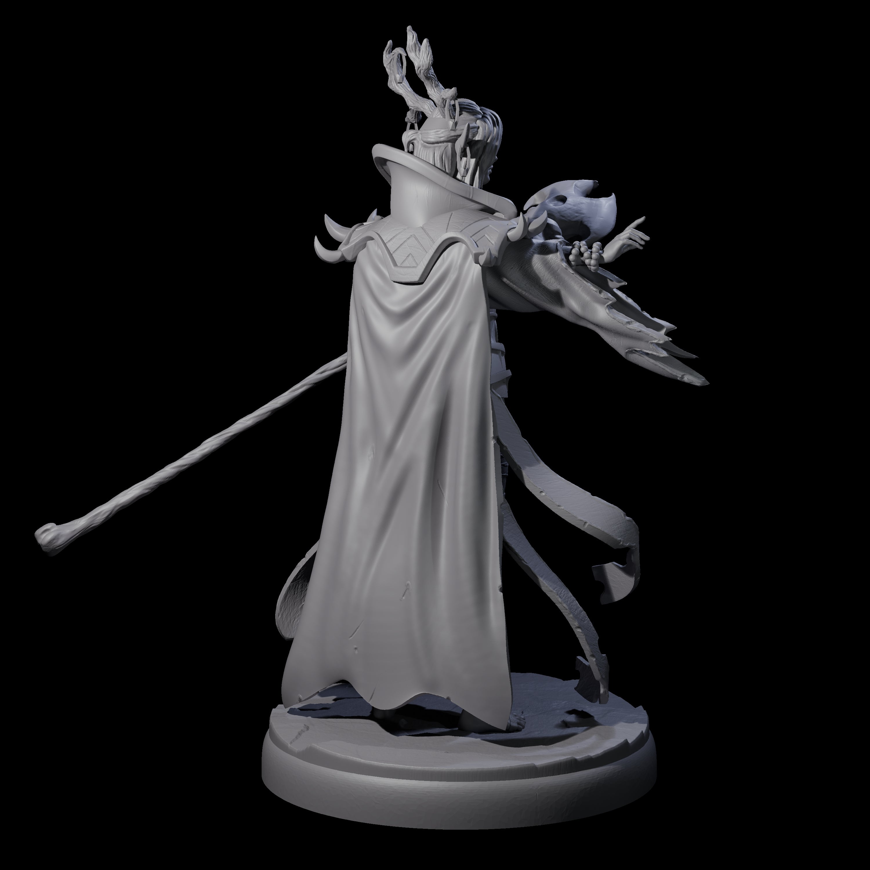 Blindfolded Dark Elf Witch B Miniature for Dungeons and Dragons, Pathfinder or other TTRPGs