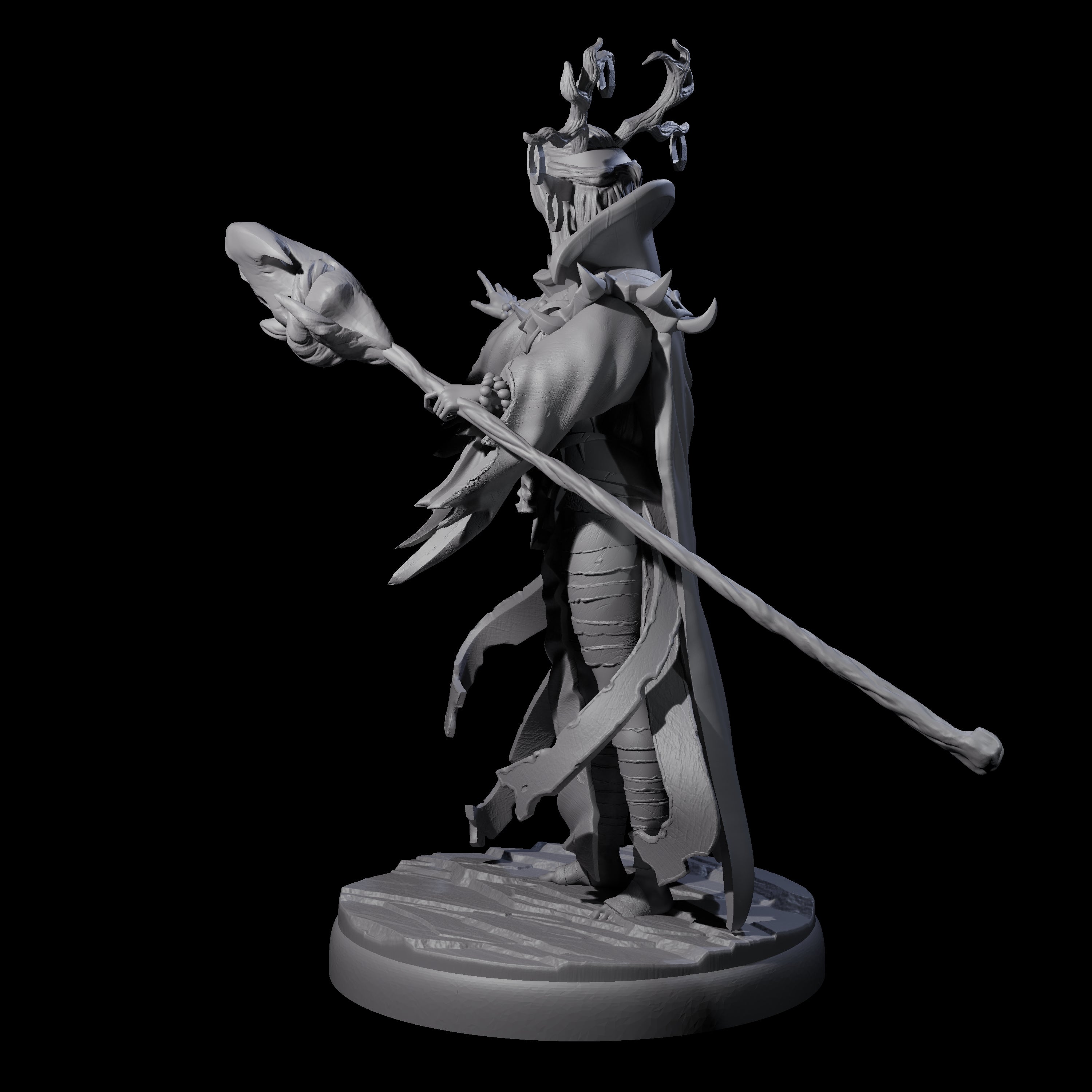 Blindfolded Dark Elf Witch B Miniature for Dungeons and Dragons, Pathfinder or other TTRPGs