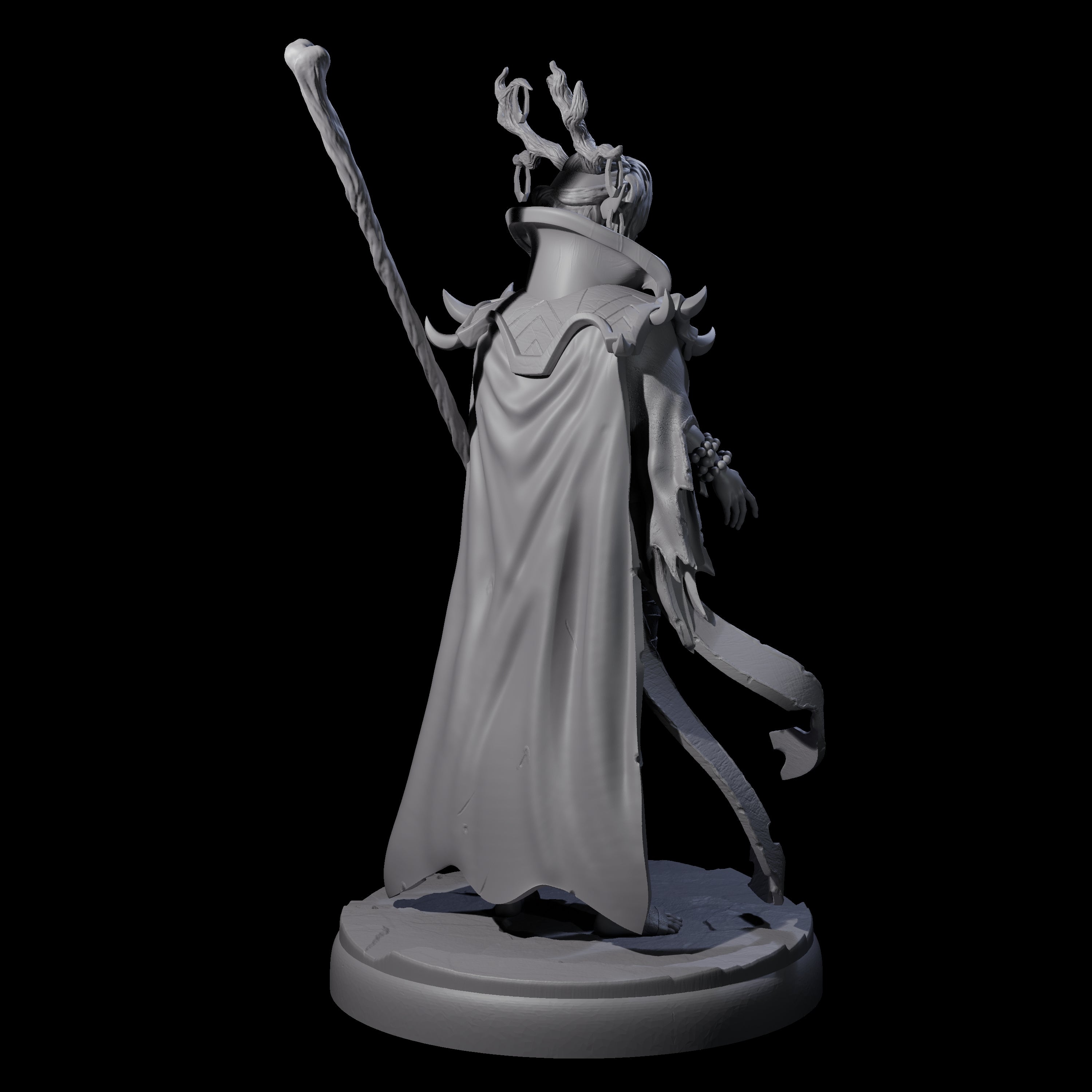 Blindfolded Dark Elf Witch D Miniature for Dungeons and Dragons, Pathfinder or other TTRPGs