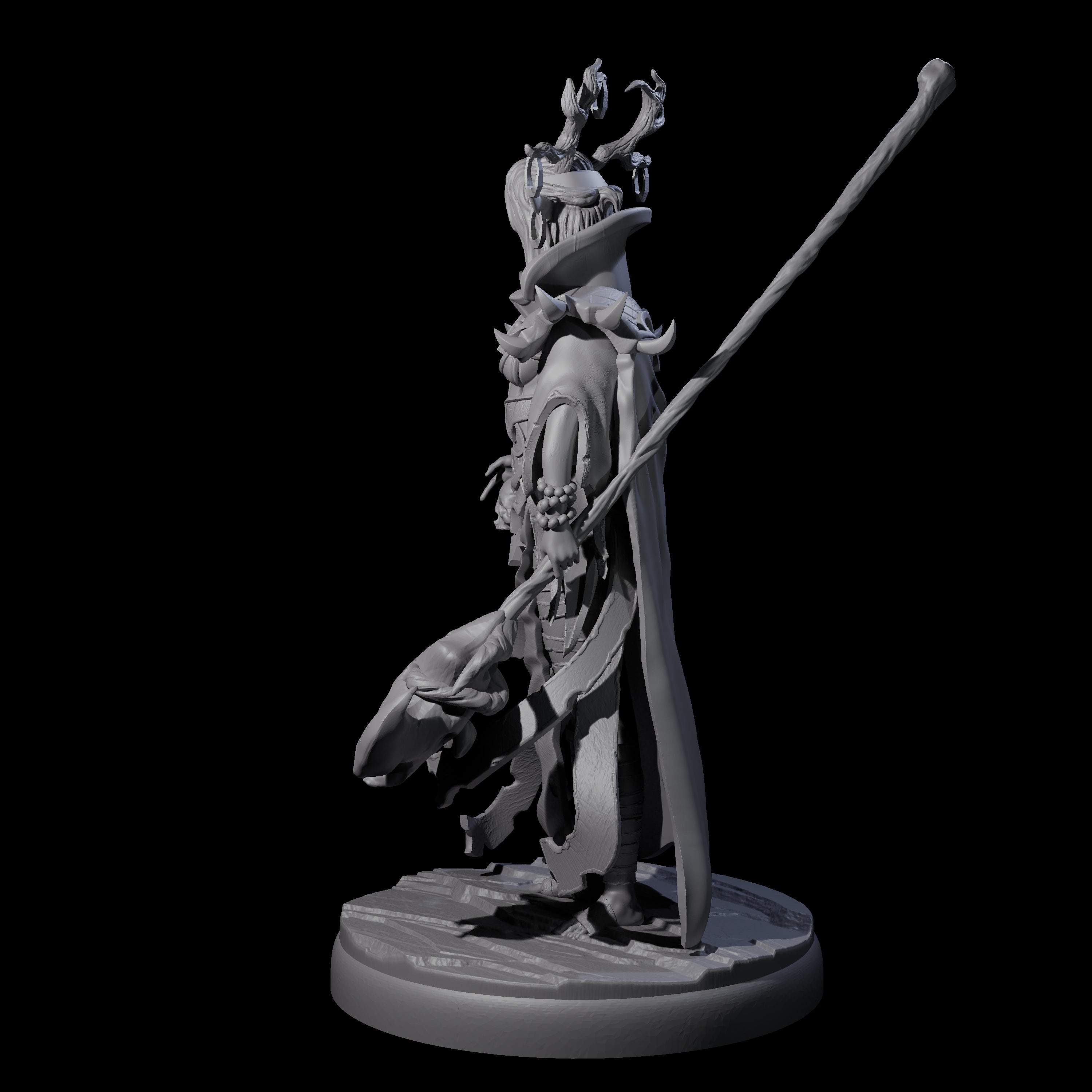 Blindfolded Dark Elf Witch D Miniature for Dungeons and Dragons, Pathfinder or other TTRPGs