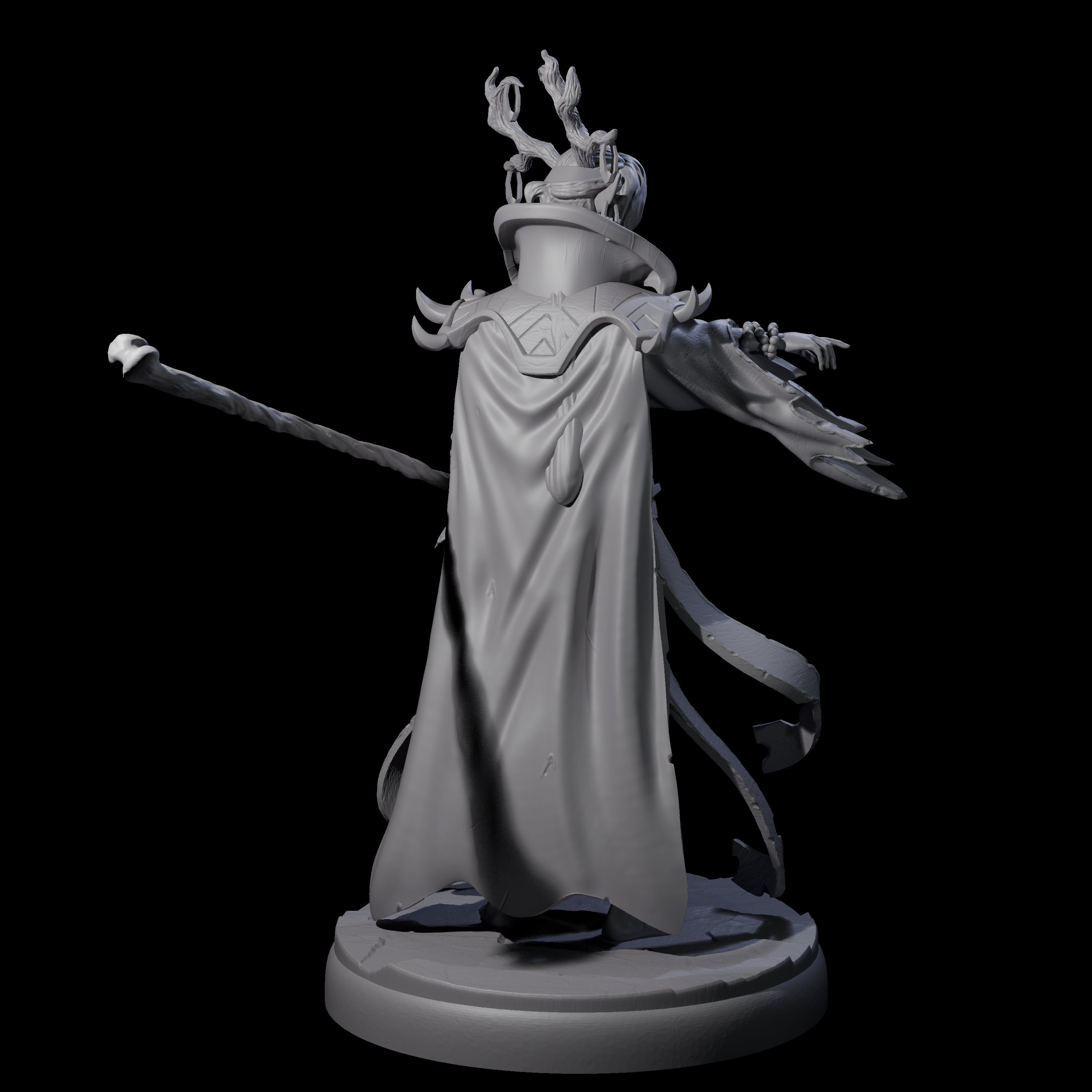 Blindfolded Dark Elf Witch E Miniature for Dungeons and Dragons, Pathfinder or other TTRPGs