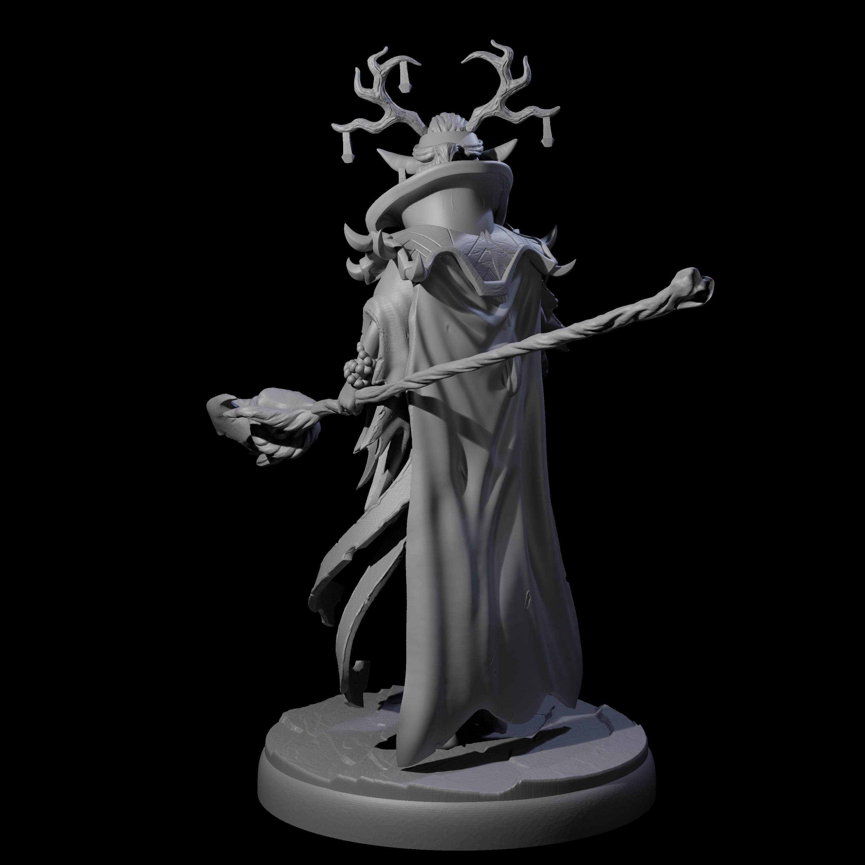 Blindfolded Dark Elf Witch E Miniature for Dungeons and Dragons, Pathfinder or other TTRPGs