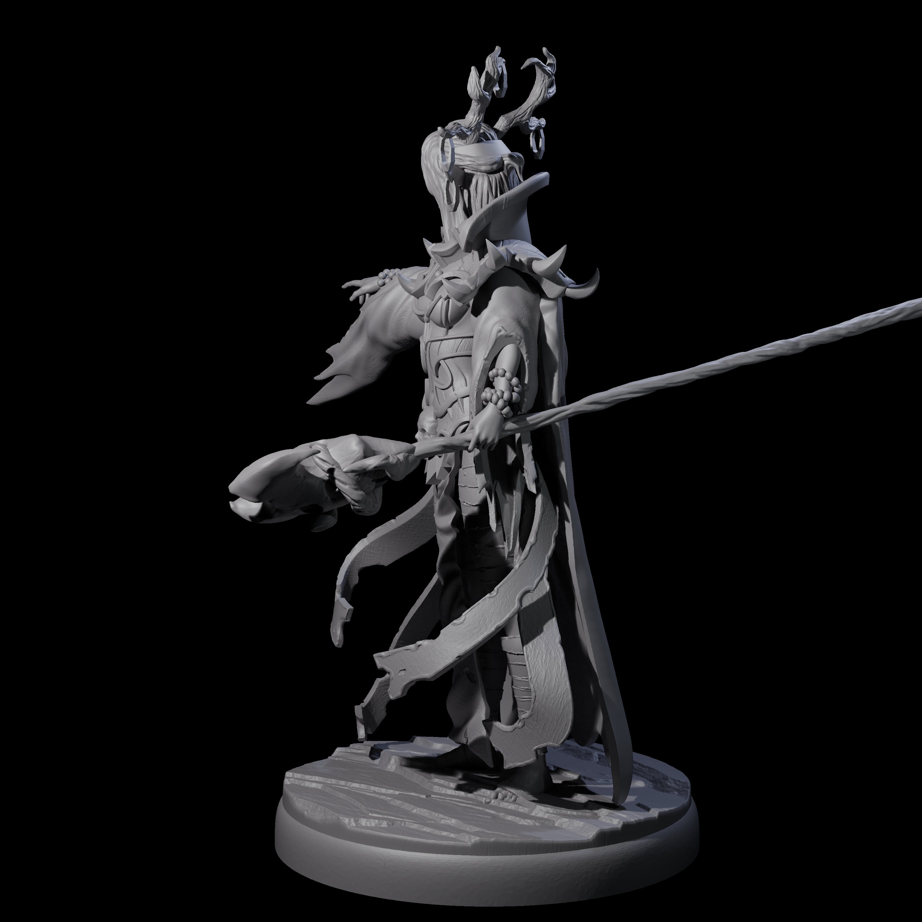 Blindfolded Dark Elf Witch E Miniature for Dungeons and Dragons, Pathfinder or other TTRPGs