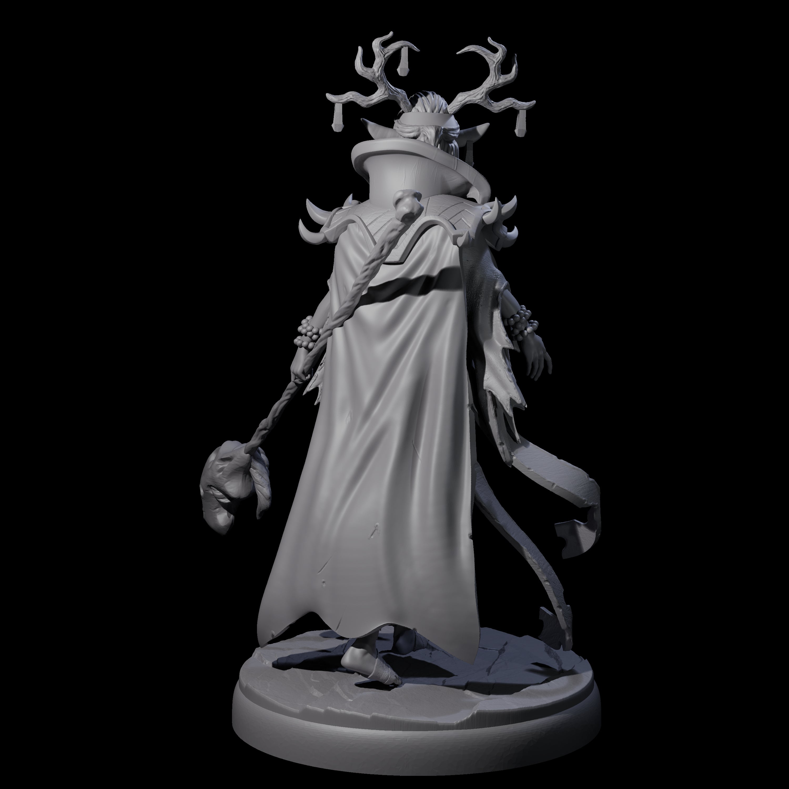 Blindfolded Dark Elf Witch G Miniature for Dungeons and Dragons, Pathfinder or other TTRPGs