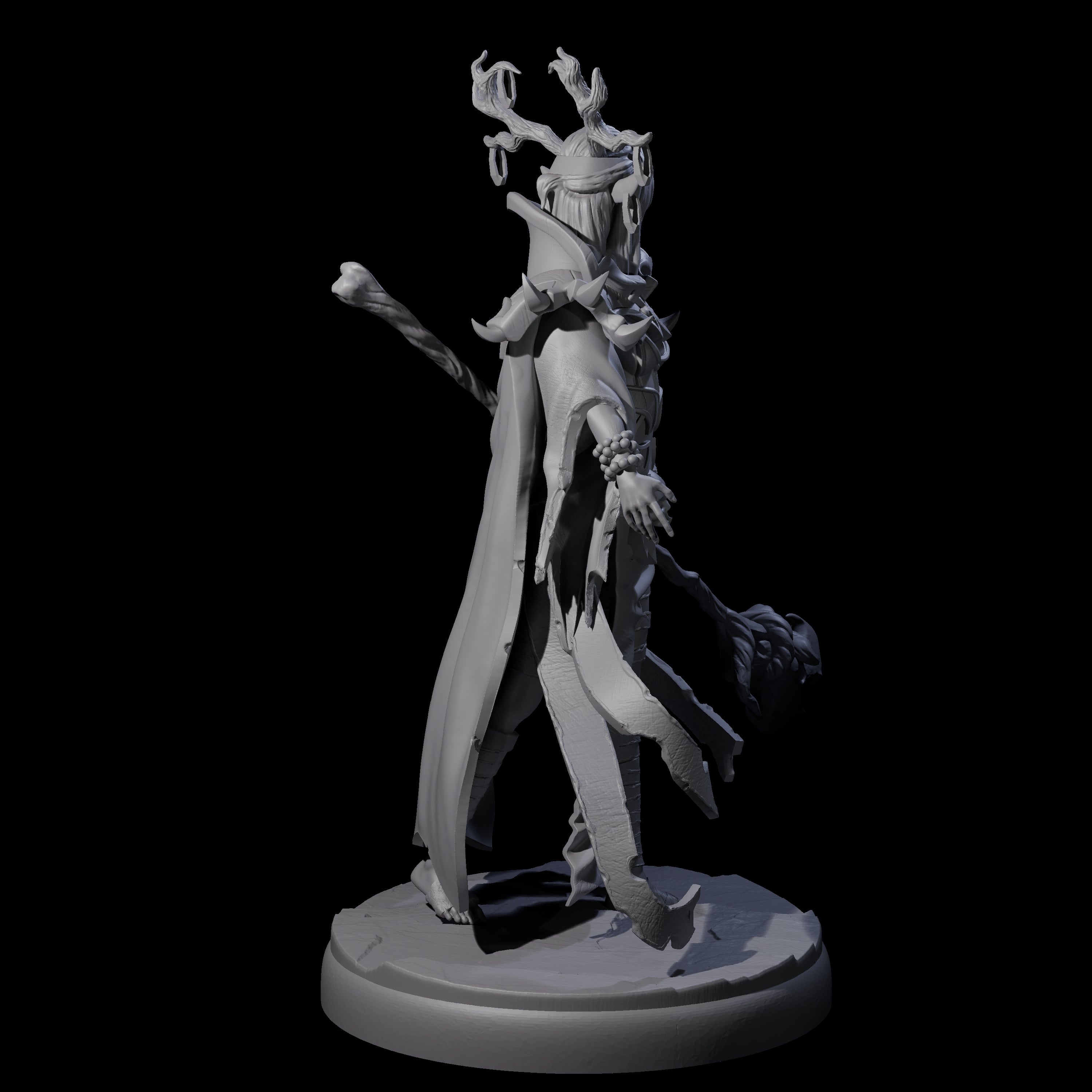 Blindfolded Dark Elf Witch G Miniature for Dungeons and Dragons, Pathfinder or other TTRPGs