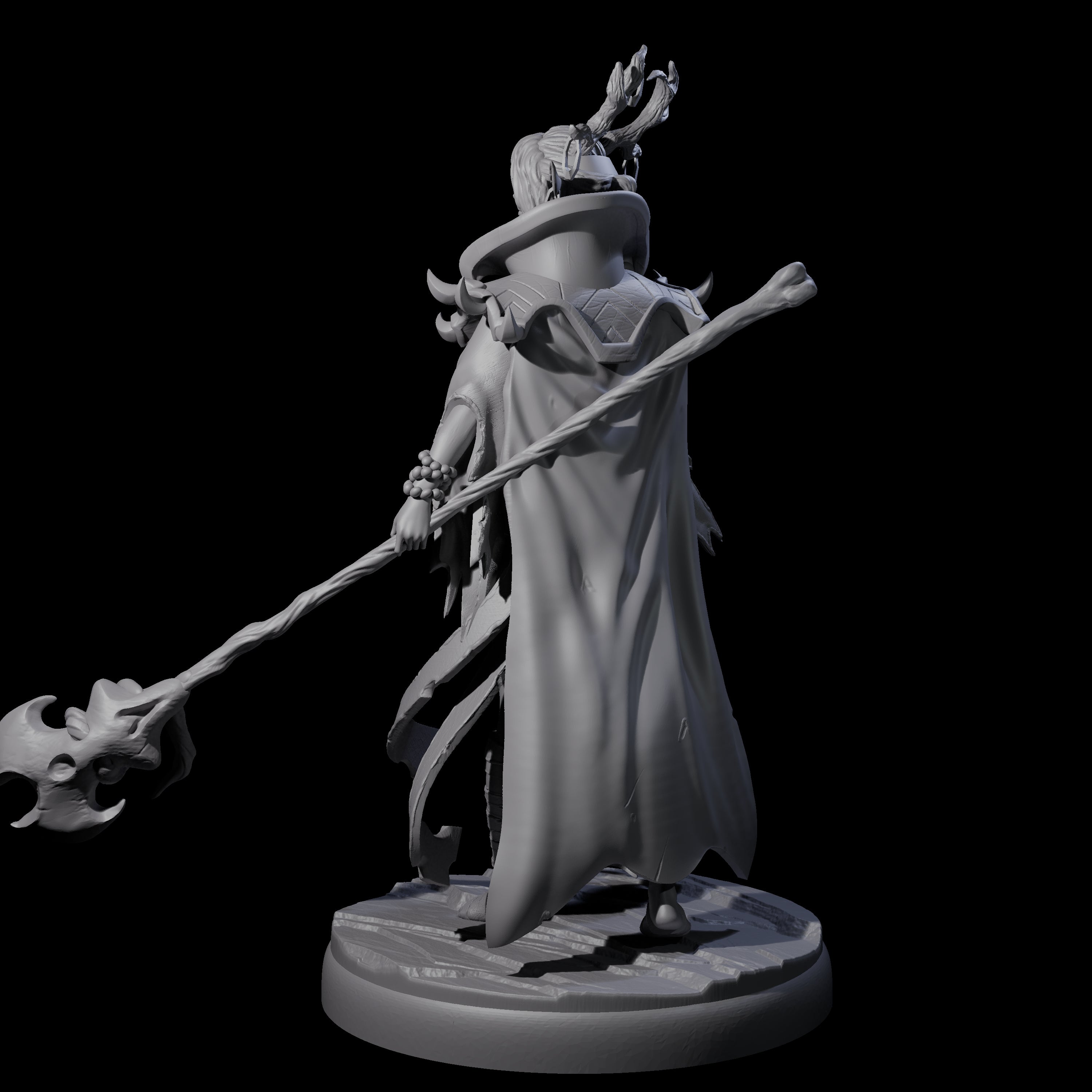 Blindfolded Dark Elf Witch G Miniature for Dungeons and Dragons, Pathfinder or other TTRPGs
