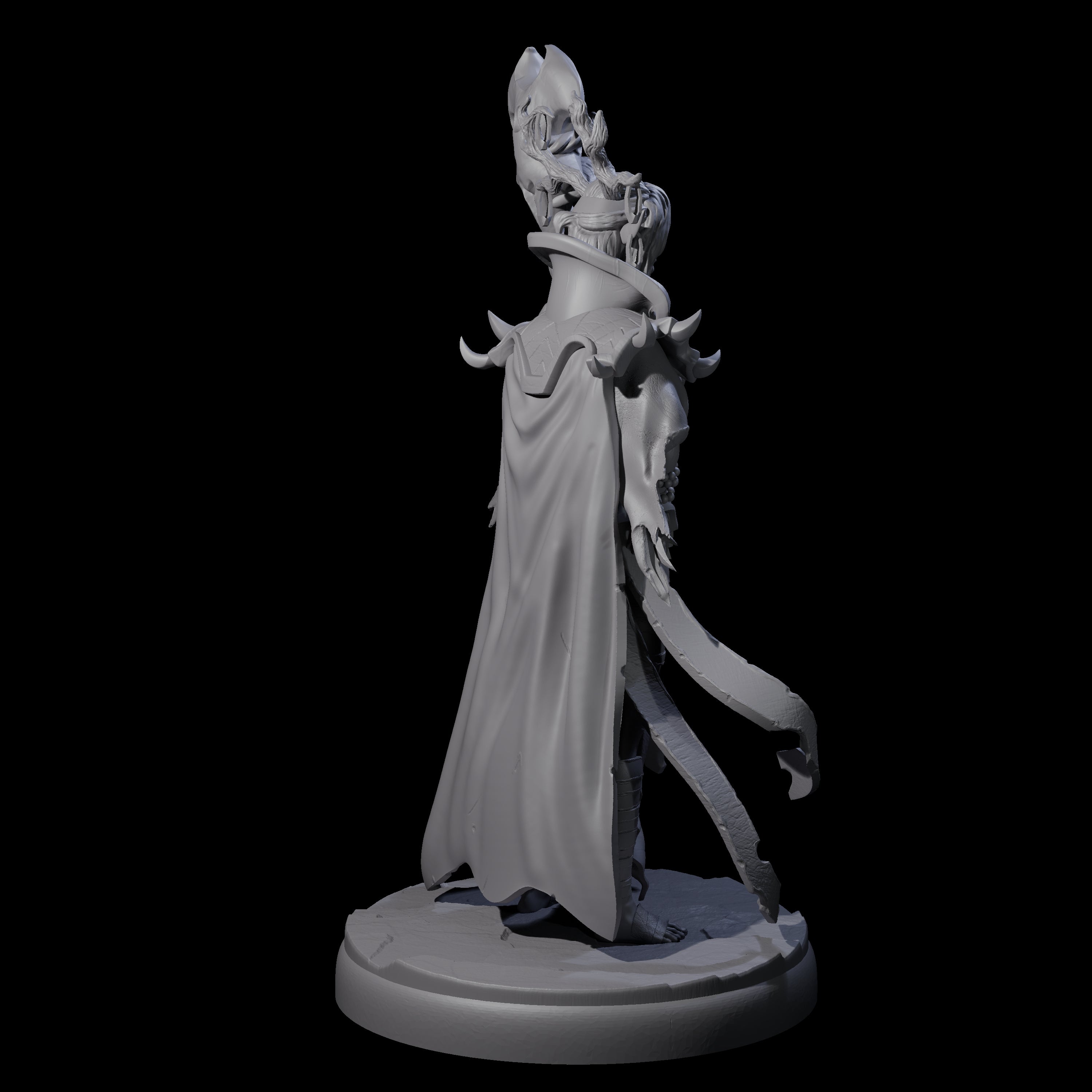 Blindfolded Dark Elf Witch H Miniature for Dungeons and Dragons, Pathfinder or other TTRPGs