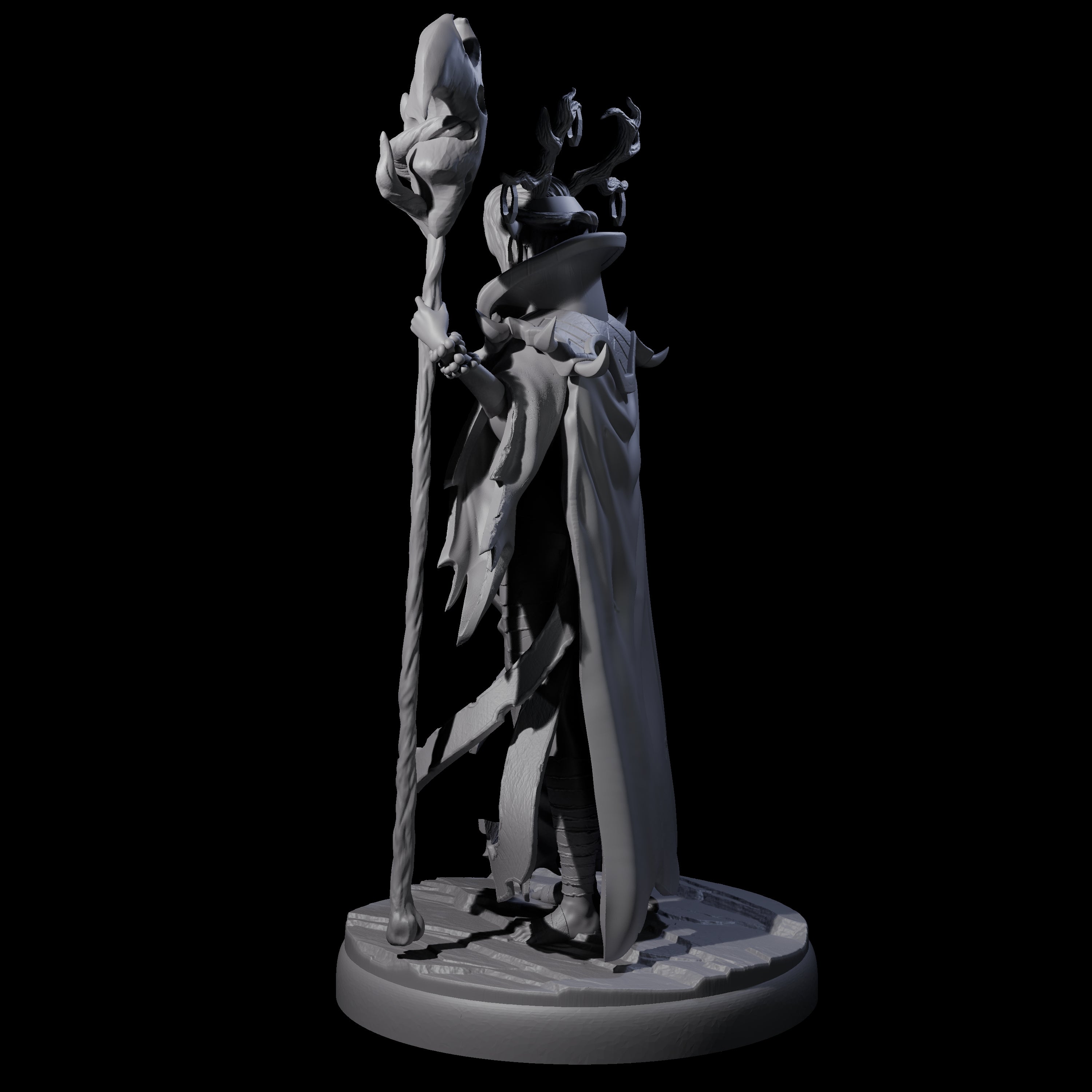 Blindfolded Dark Elf Witch H Miniature for Dungeons and Dragons, Pathfinder or other TTRPGs