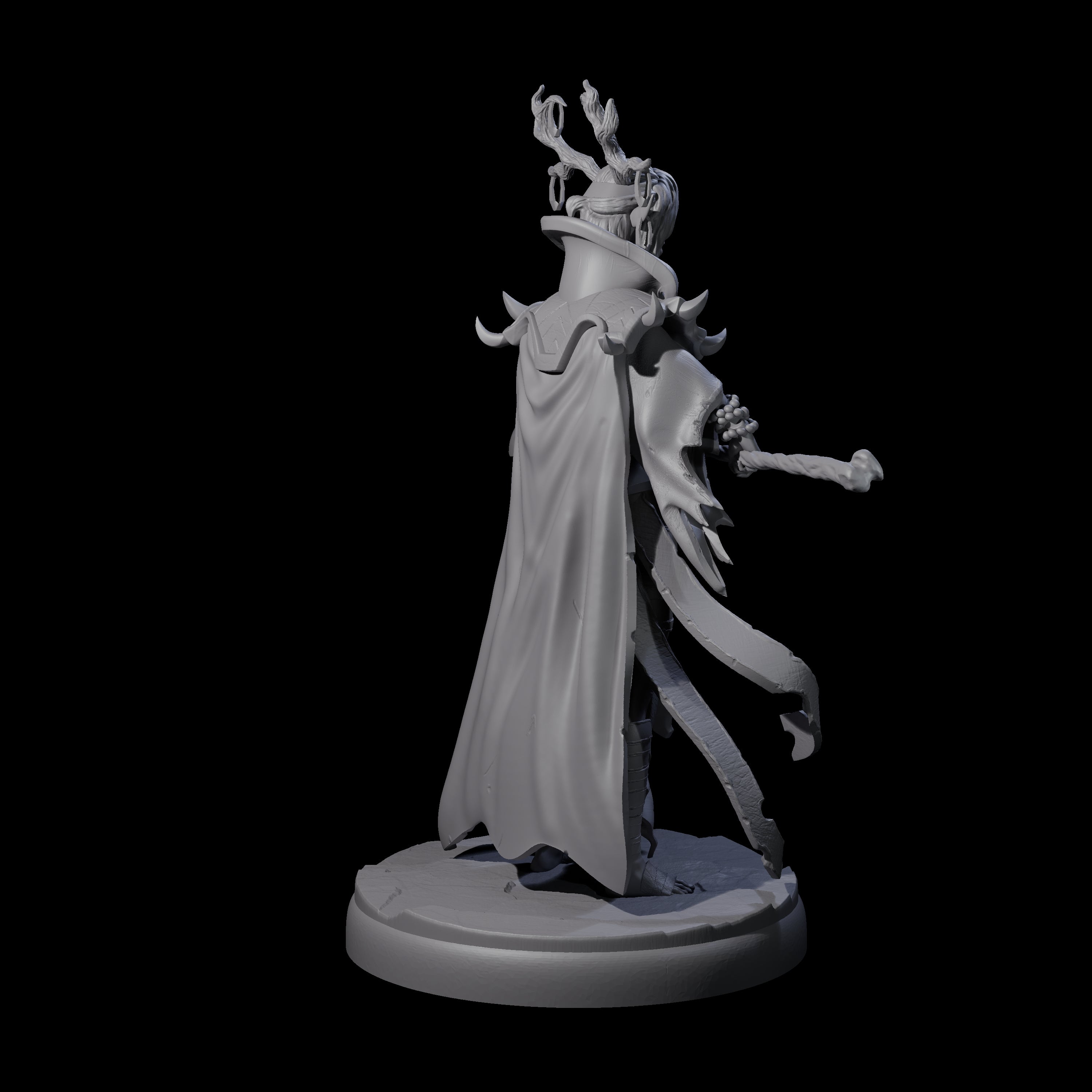 Blindfolded Dark Elf Witch I Miniature for Dungeons and Dragons, Pathfinder or other TTRPGs