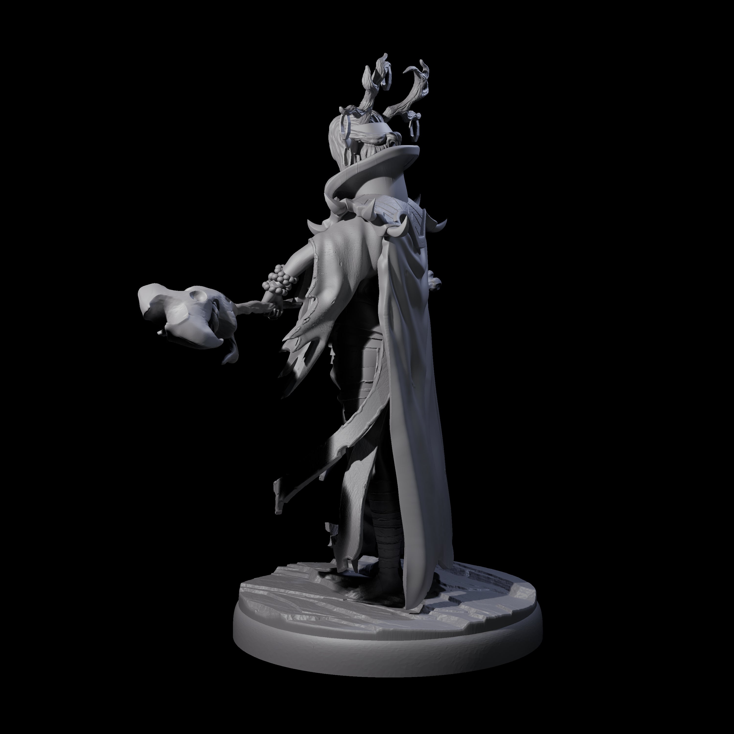 Blindfolded Dark Elf Witch I Miniature for Dungeons and Dragons, Pathfinder or other TTRPGs