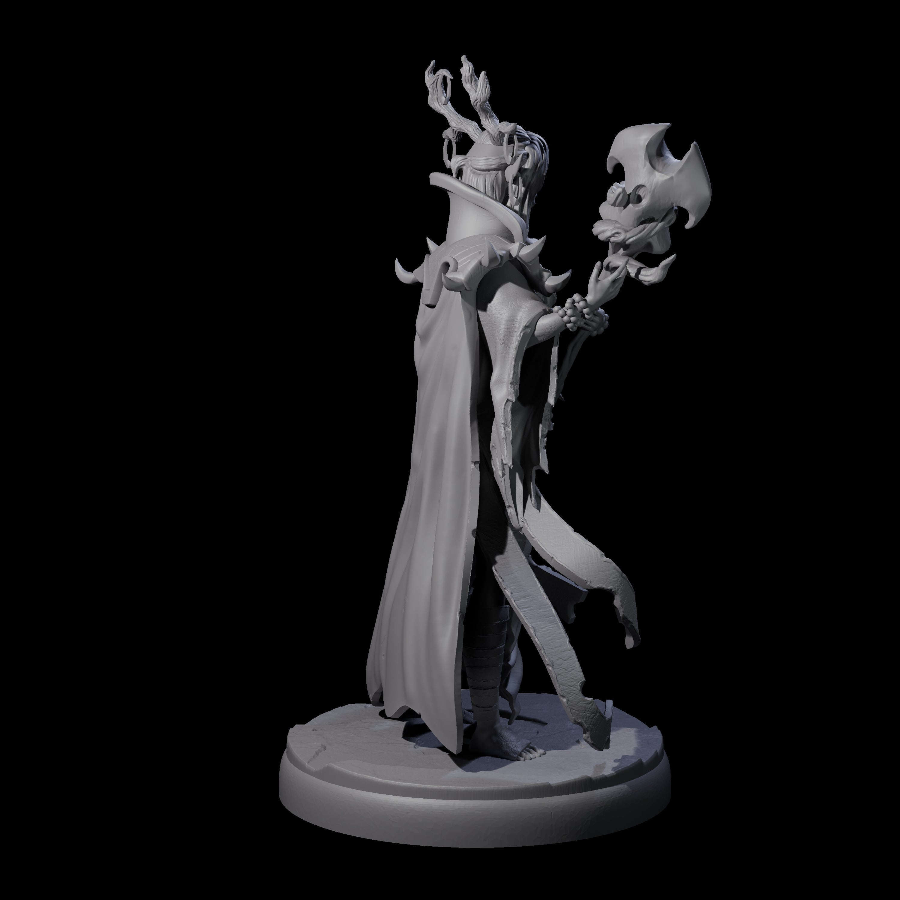 Blindfolded Dark Elf Witch J Miniature for Dungeons and Dragons, Pathfinder or other TTRPGs
