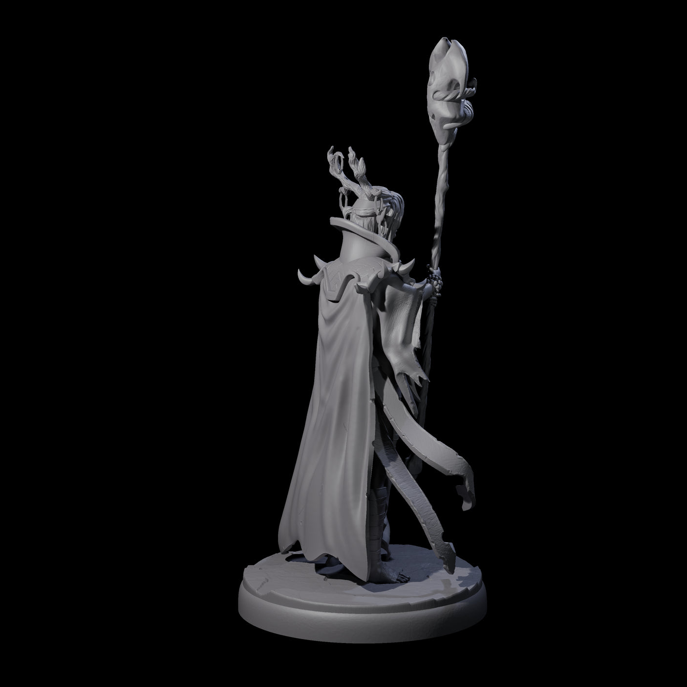 Blindfolded Dark Elf Witch K Miniature for Dungeons and Dragons, Pathfinder or other TTRPGs