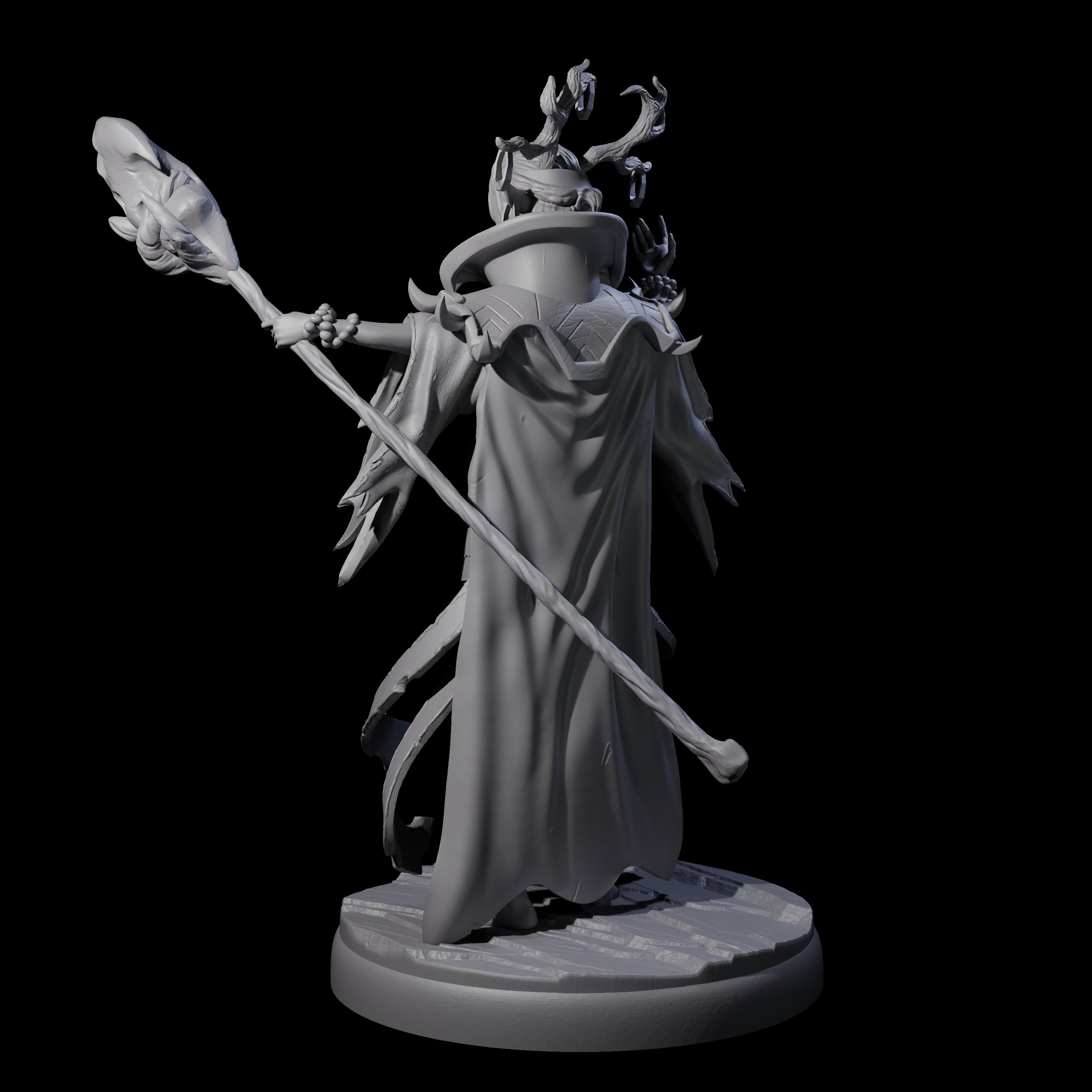 Blindfolded Dark Elf Witch L Miniature for Dungeons and Dragons, Pathfinder or other TTRPGs