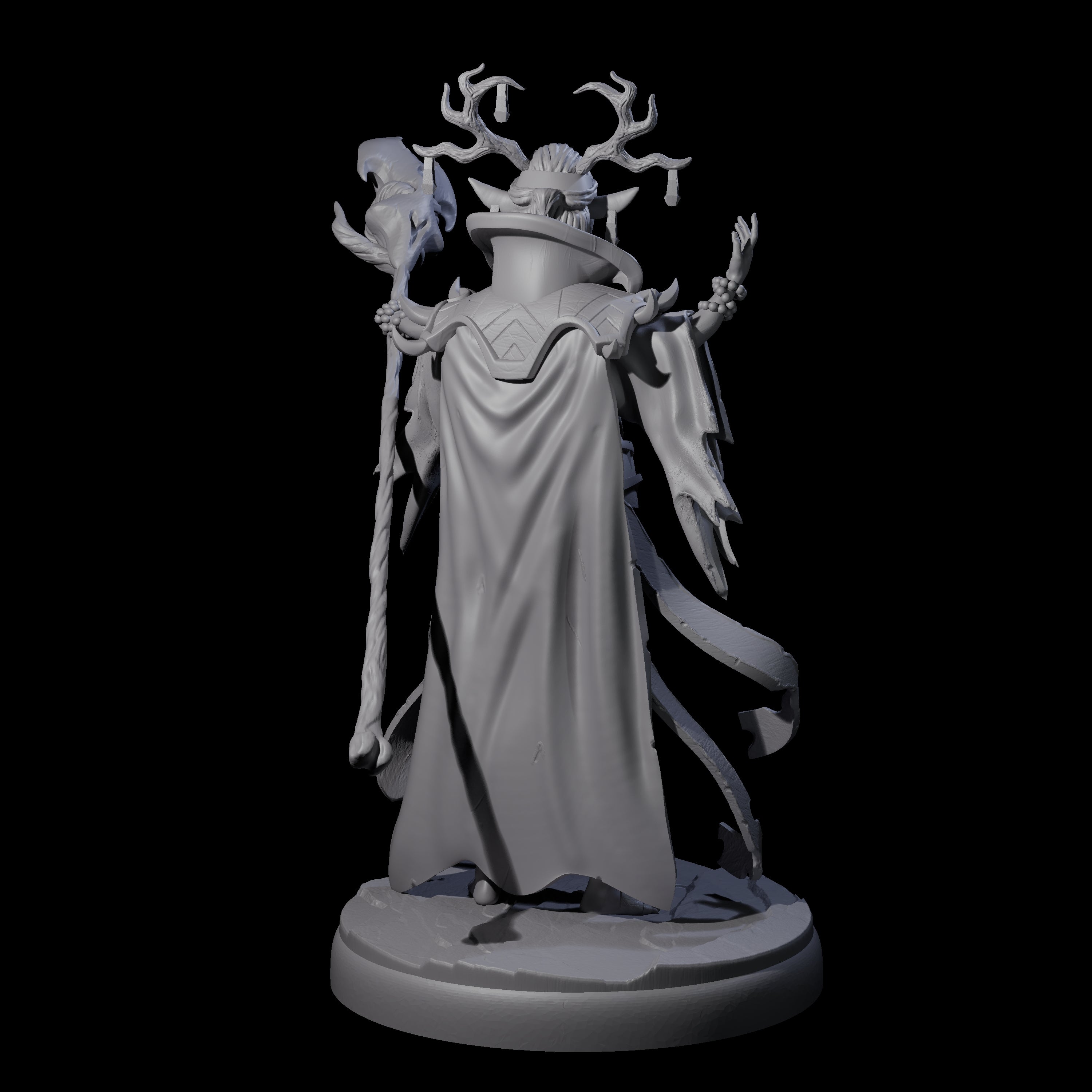 Blindfolded Dark Elf Witch L Miniature for Dungeons and Dragons, Pathfinder or other TTRPGs