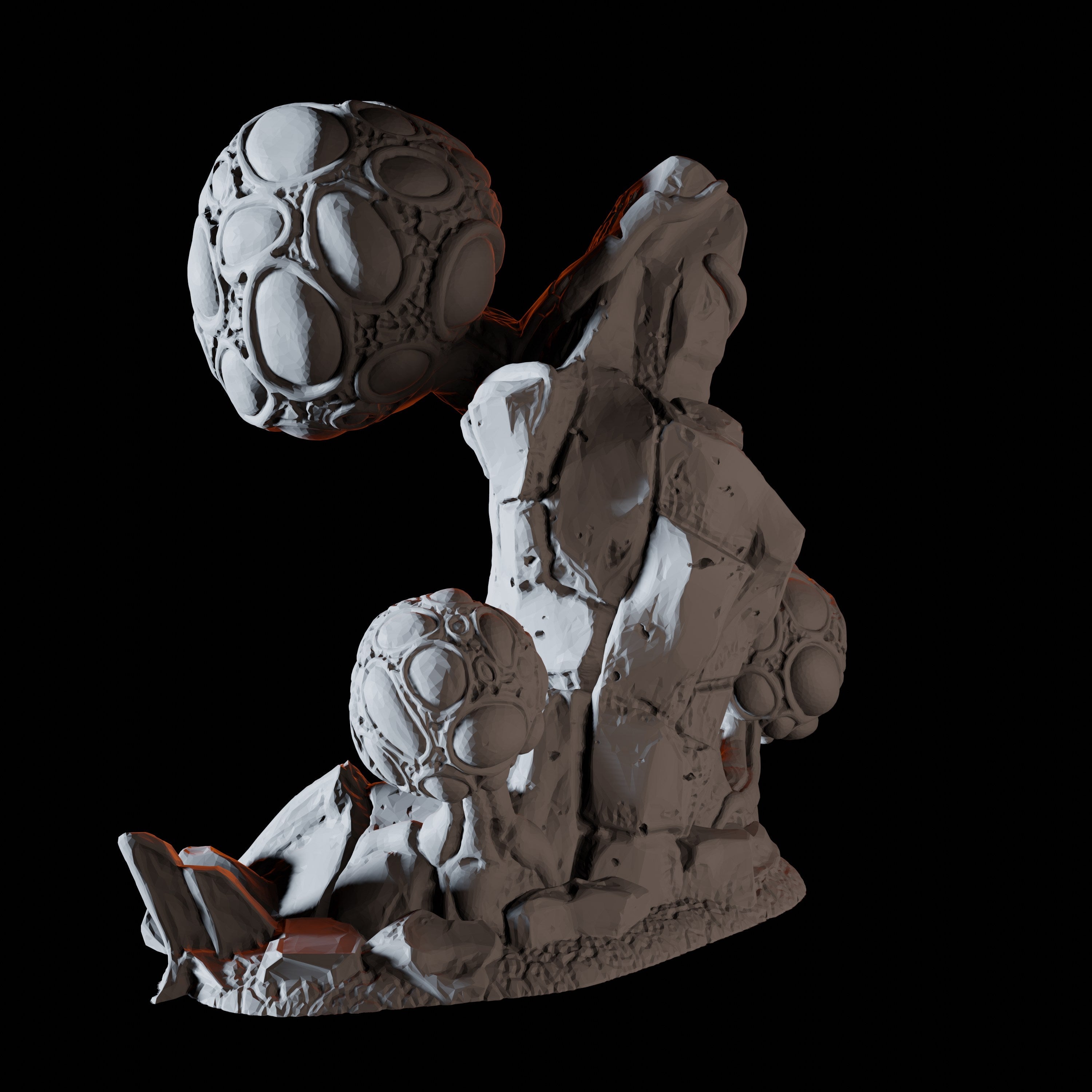 Blister Rock Mushroom Miniature for Dungeons and Dragons, Pathfinder or other TTRPGs