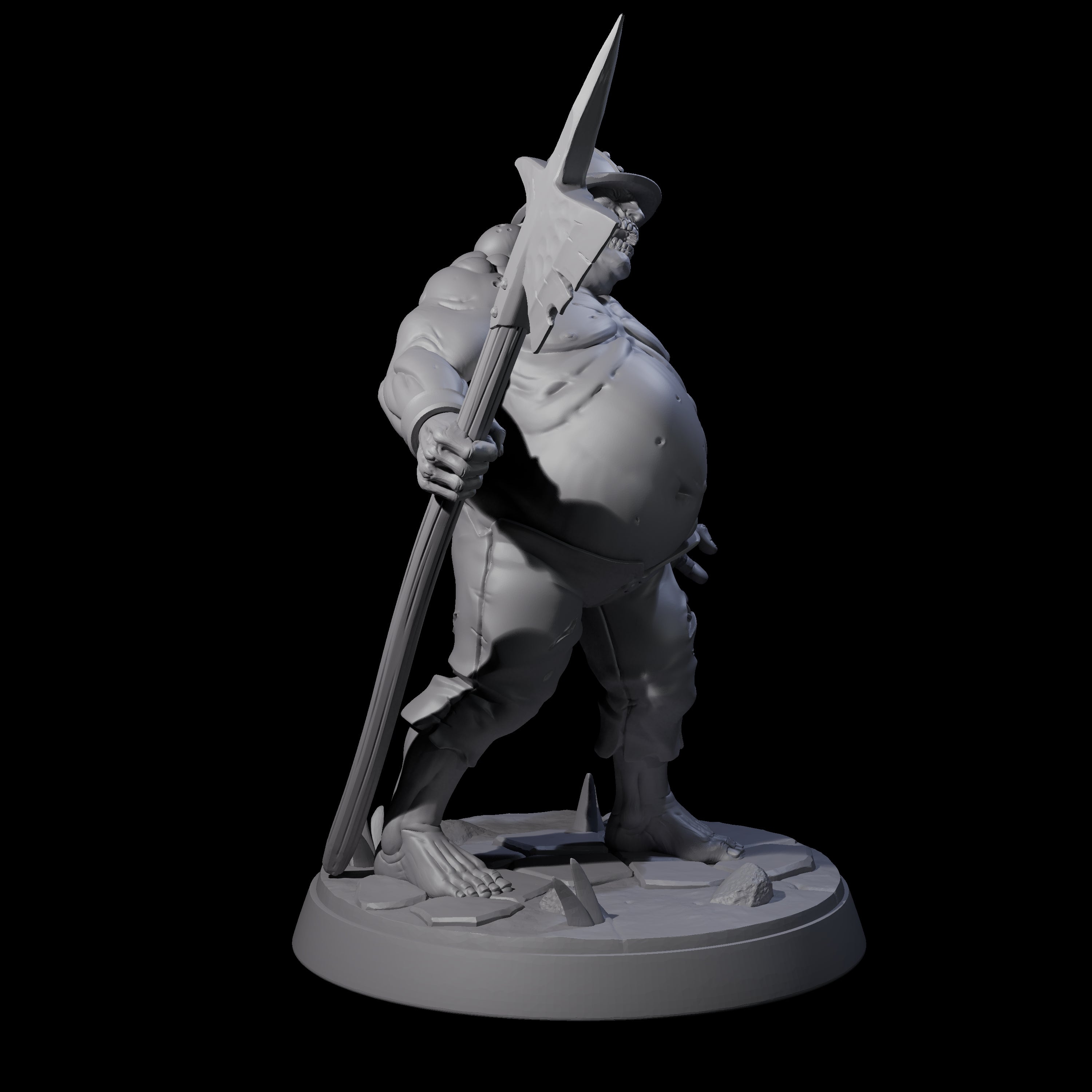 Bloated Stinky Zombie Guard A Miniature for Dungeons and Dragons, Pathfinder or other TTRPGs