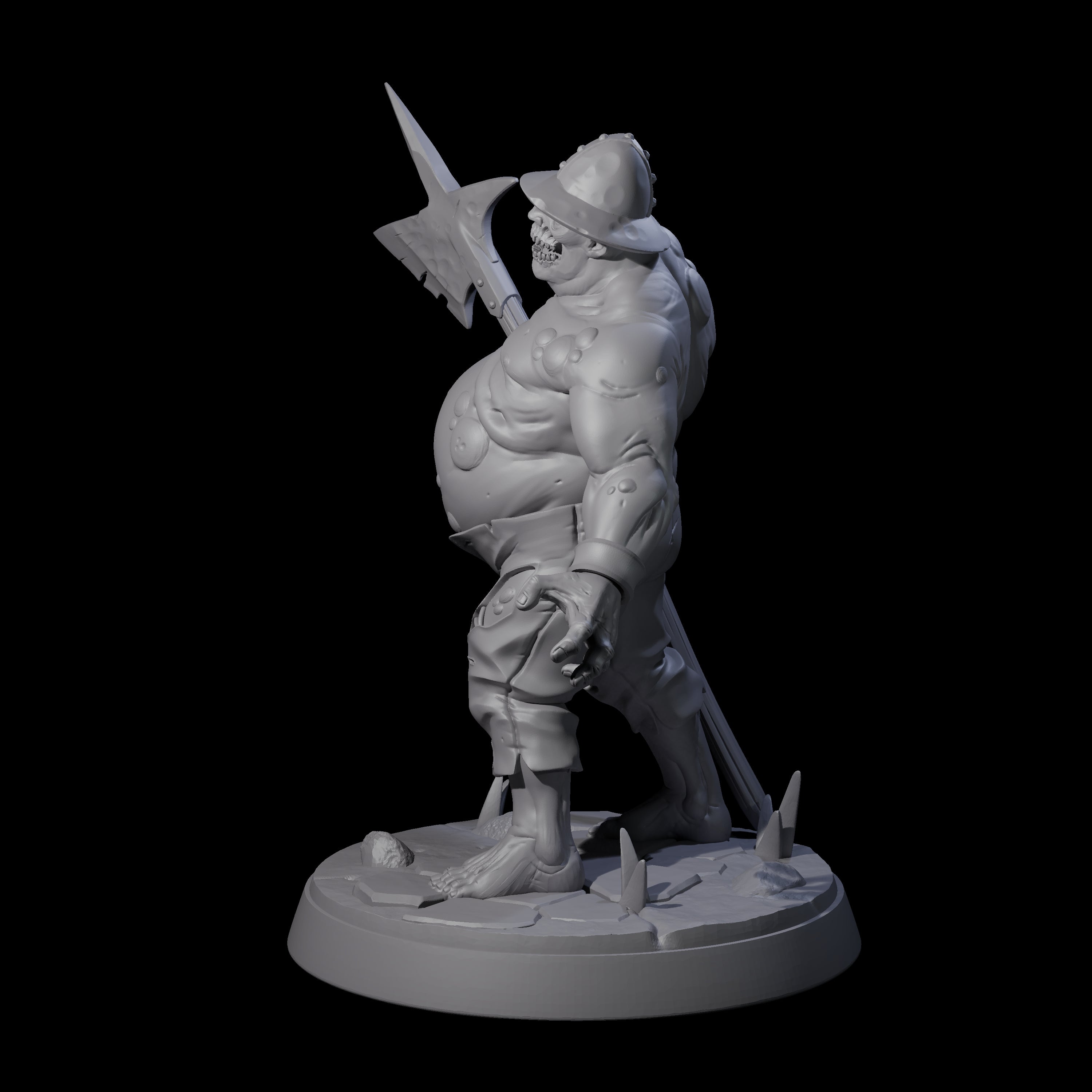 Bloated Stinky Zombie Guard A Miniature for Dungeons and Dragons, Pathfinder or other TTRPGs