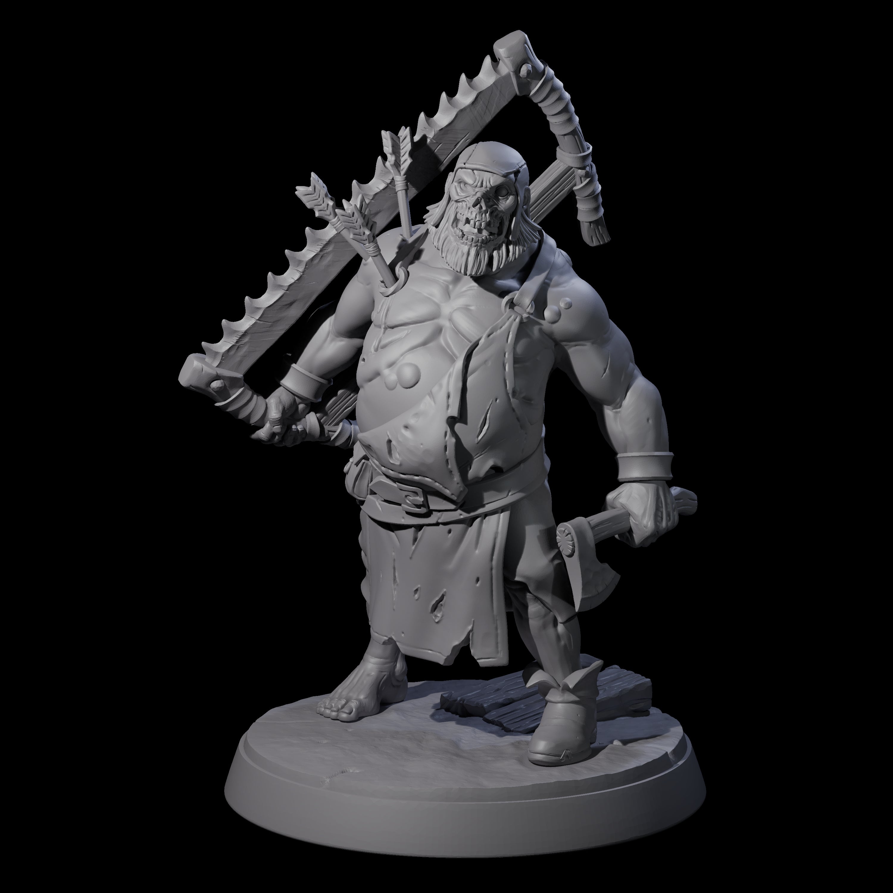 Bloated Stinky Zombie Guard B Miniature for Dungeons and Dragons, Pathfinder or other TTRPGs