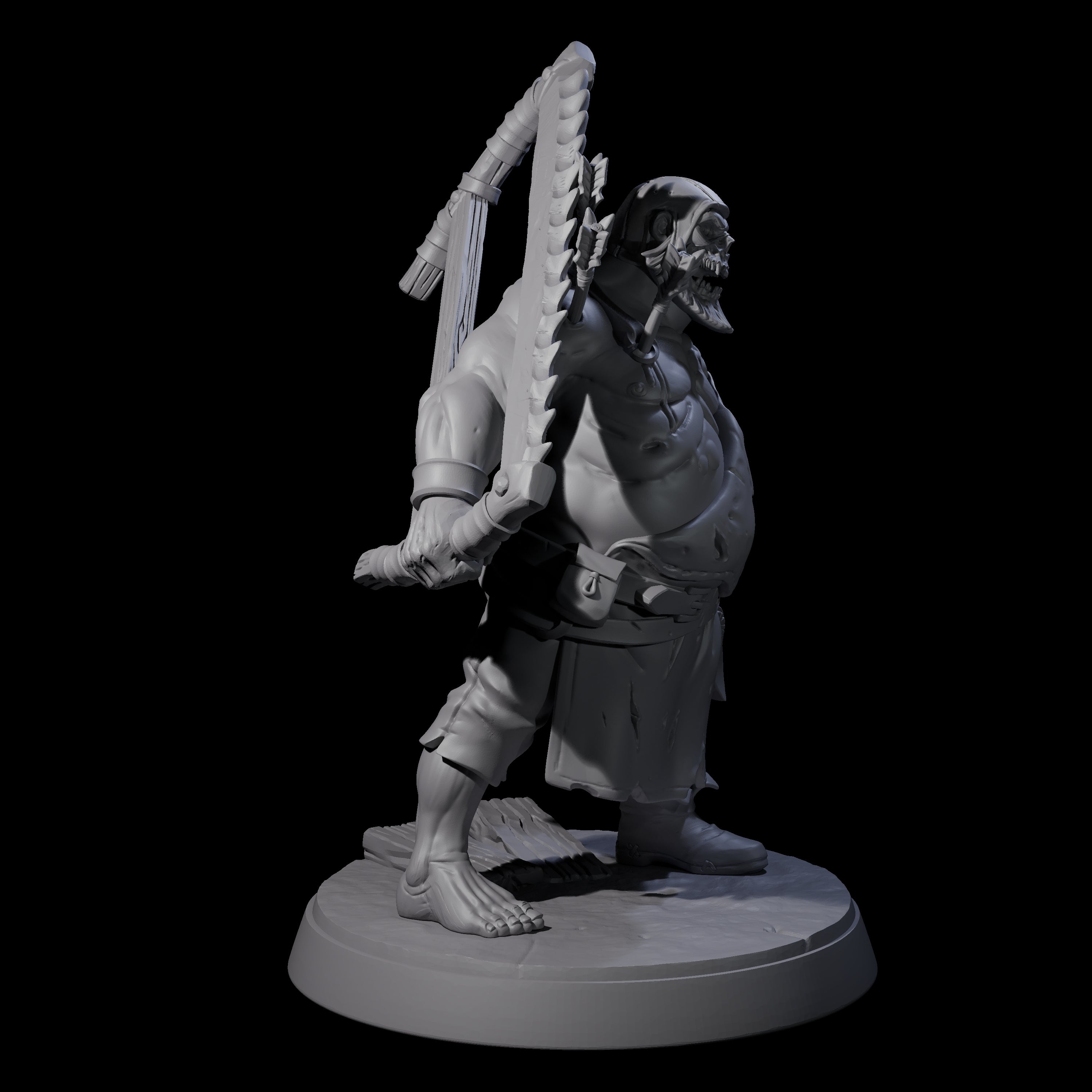 Bloated Stinky Zombie Guard B Miniature for Dungeons and Dragons, Pathfinder or other TTRPGs